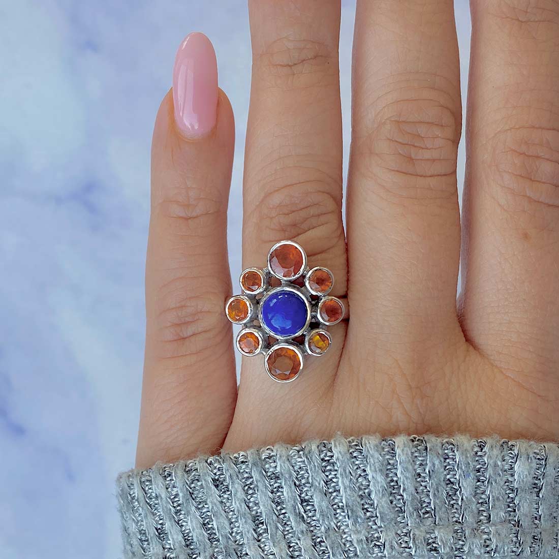 Lapis Adjustable Ring-(LLP-CCR-33.)