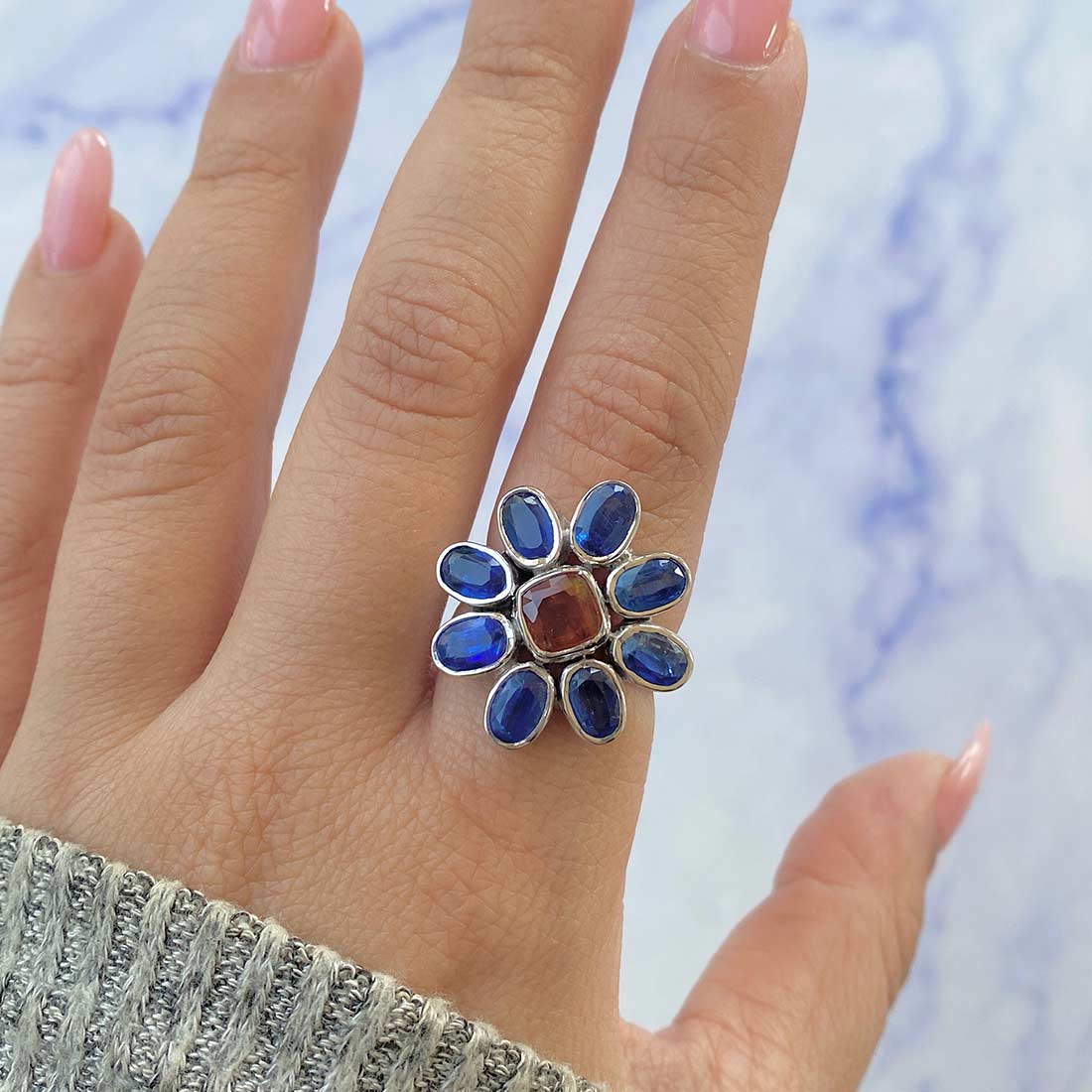 Kyanite Adjustable Ring-(KYN-CCR-39.)