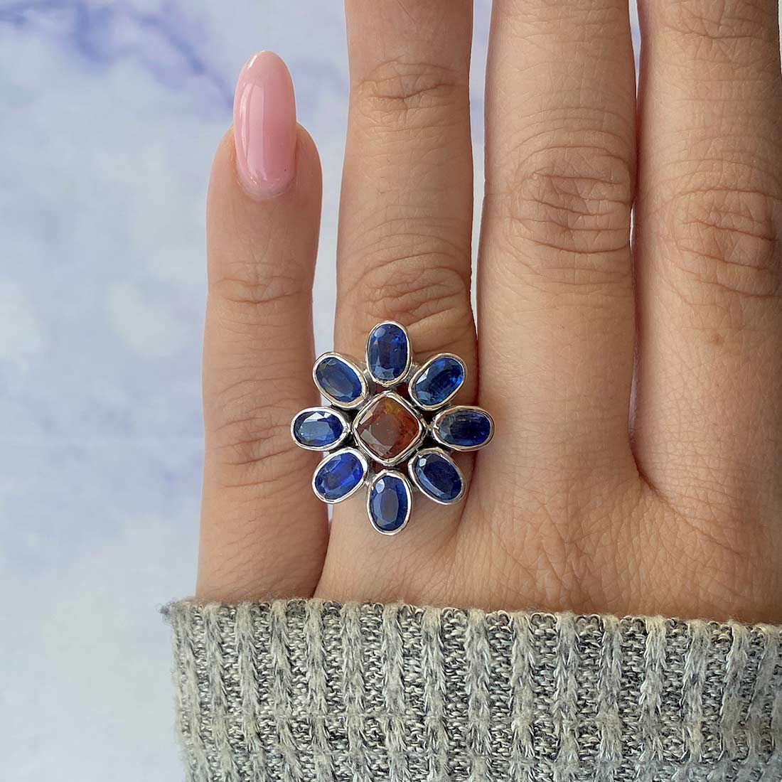 Kyanite Adjustable Ring-(KYN-CCR-39.)