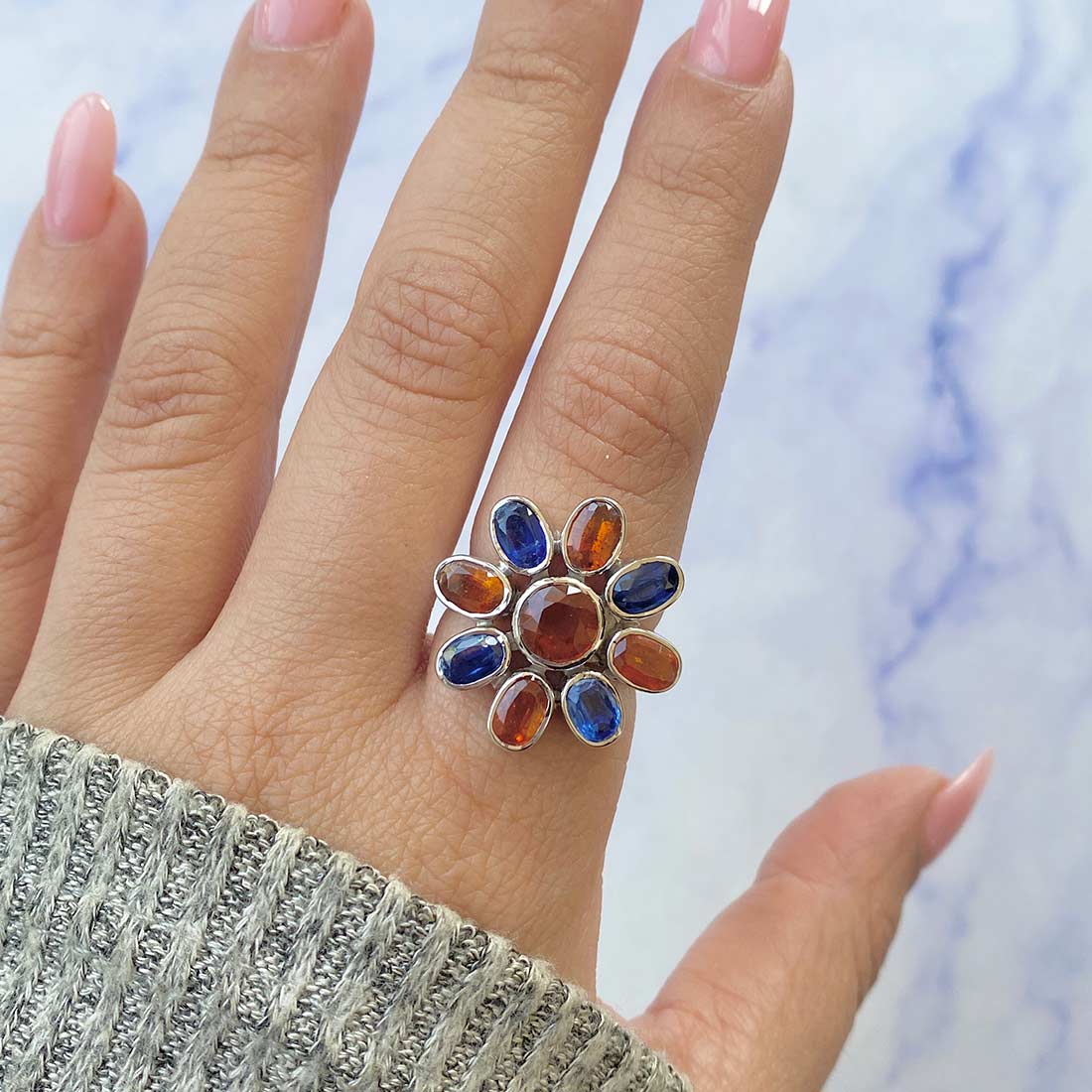 Kyanite Adjustable Ring-(KYN-CCR-41.)