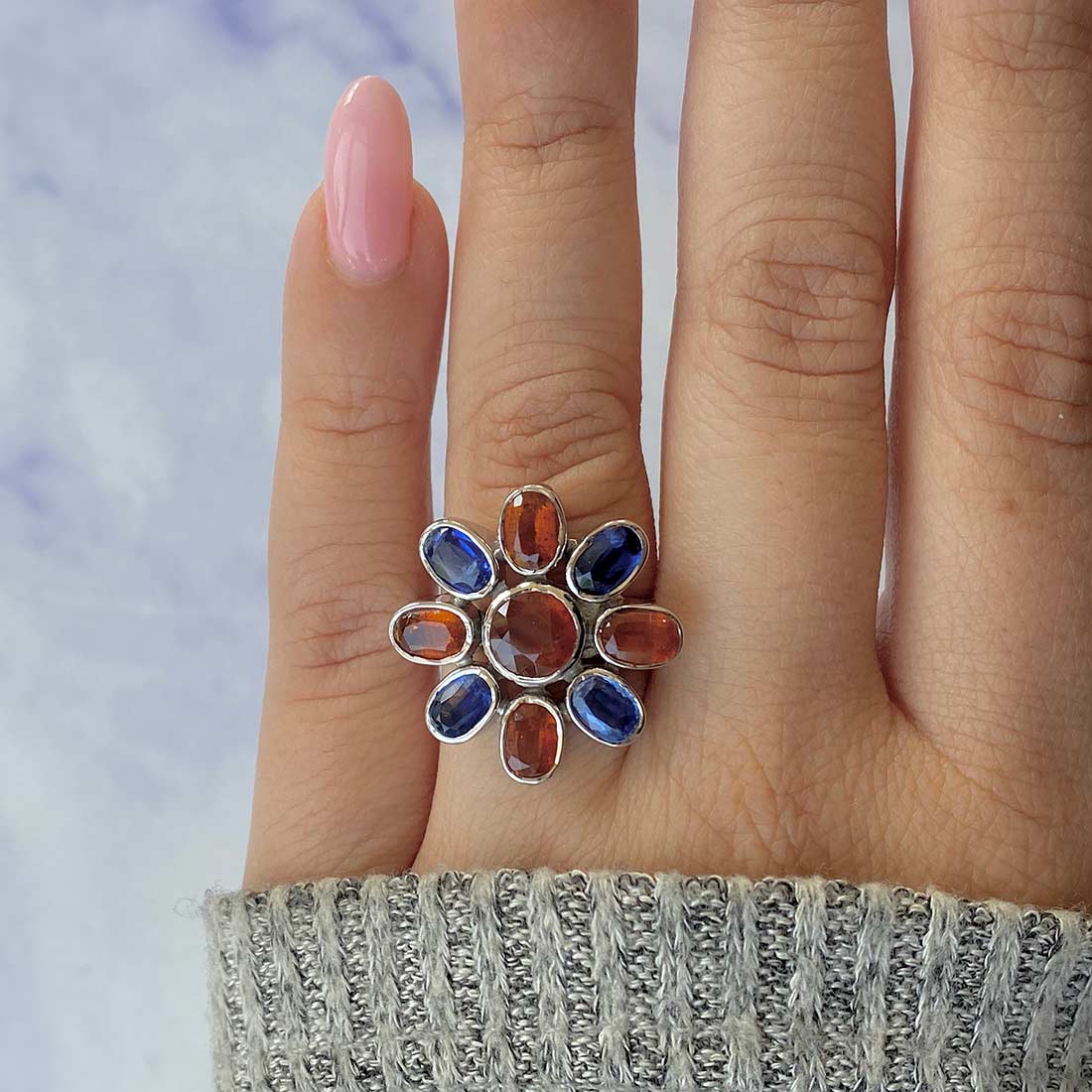 Kyanite Adjustable Ring-(KYN-CCR-41.)