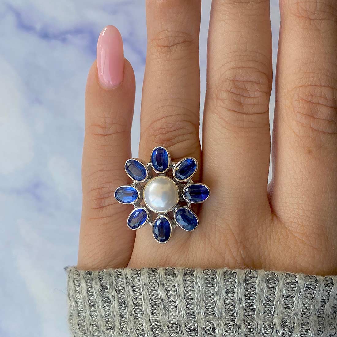 Pearl Adjustable Ring-(PAL-CCR-42.)