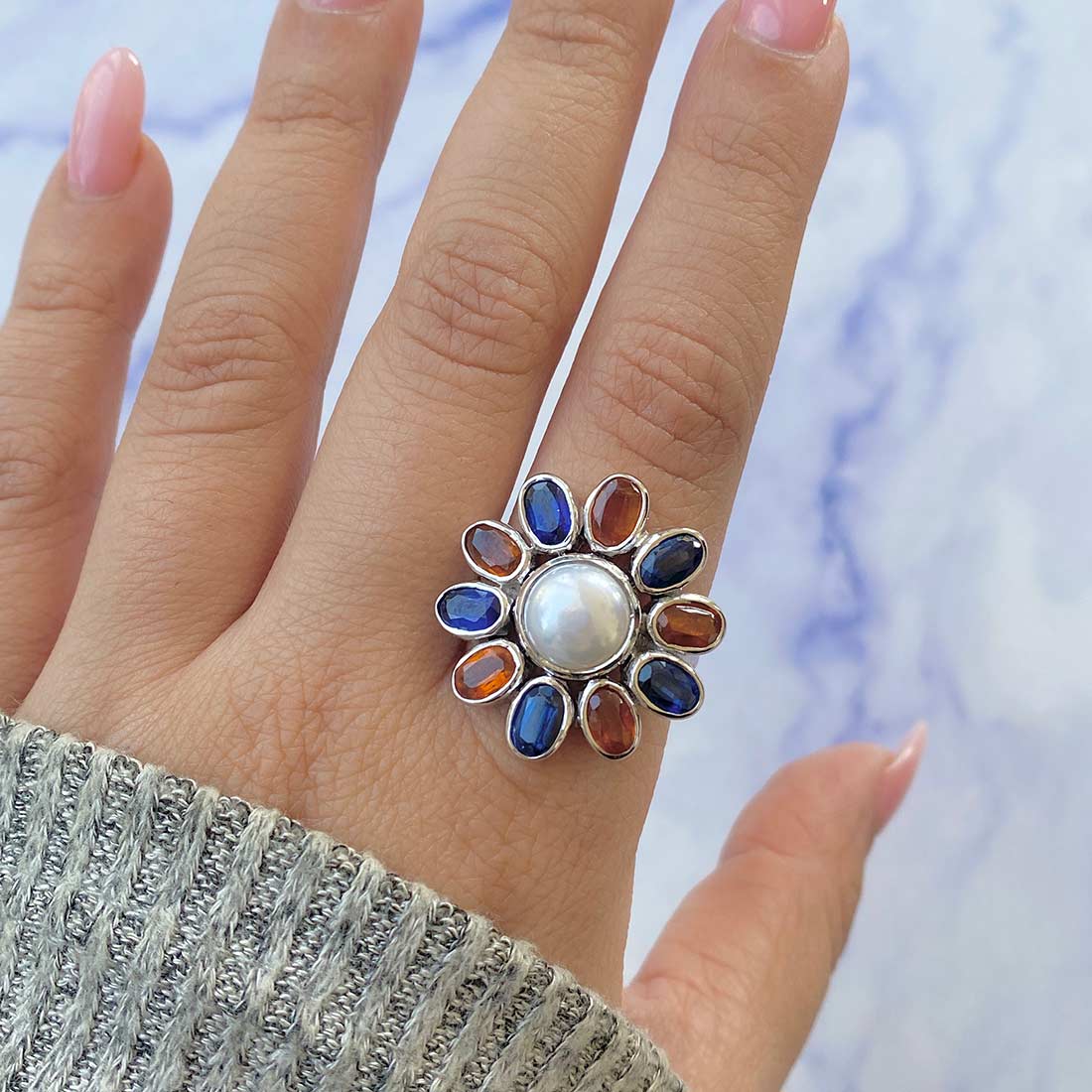 Pearl Adjustable Ring-(PAL-CCR-44.)