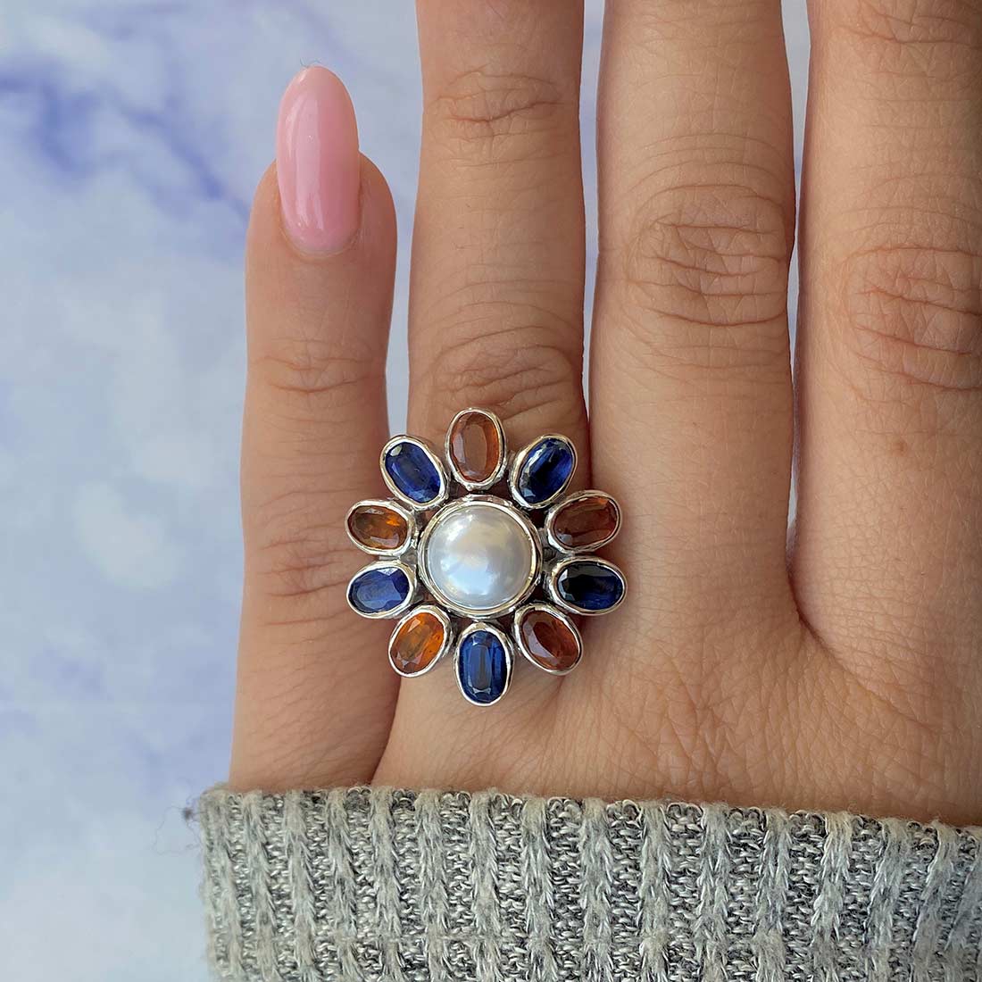 Pearl Adjustable Ring-(PAL-CCR-44.)