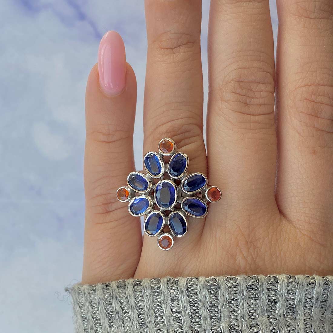 Kyanite Adjustable Ring-(KYN-CCR-45.)