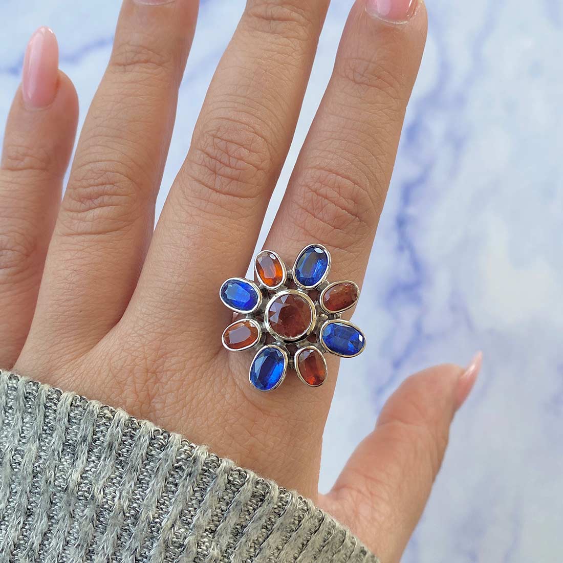 Kyanite Adjustable Ring-(KYN-CCR-46.)