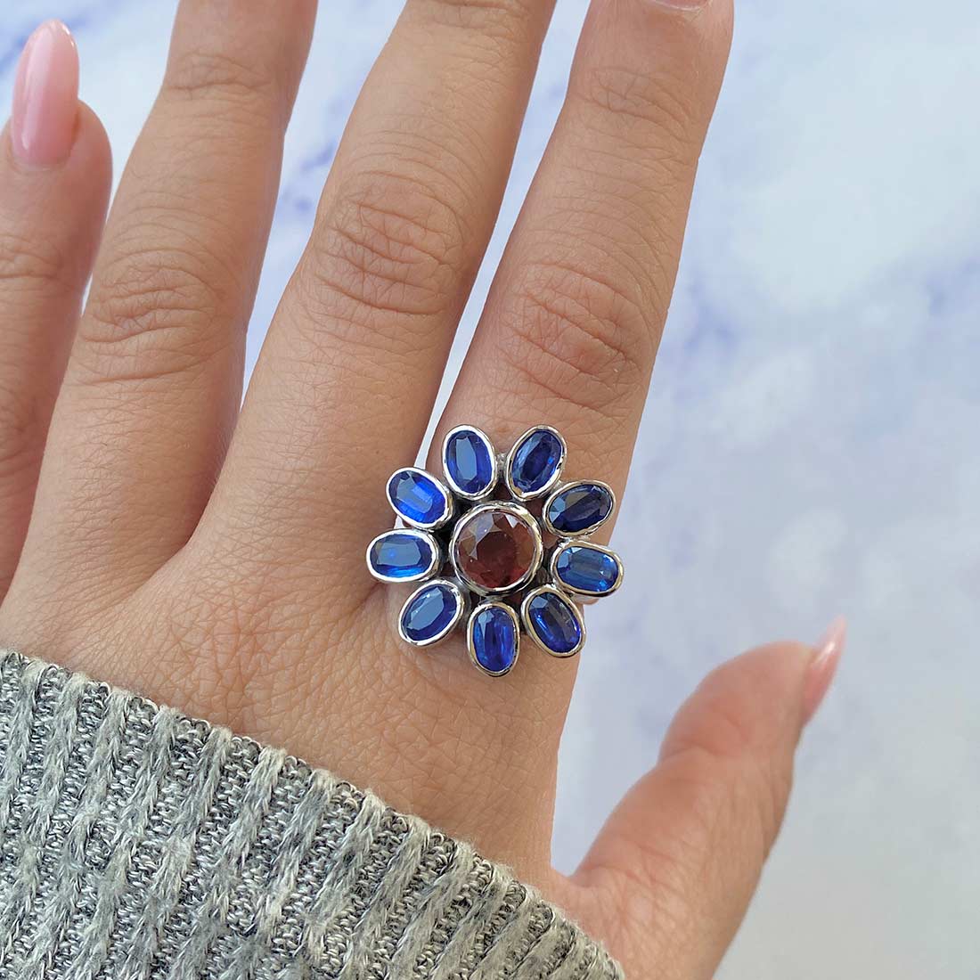 Kyanite Adjustable Ring-(KYN-CCR-49.)