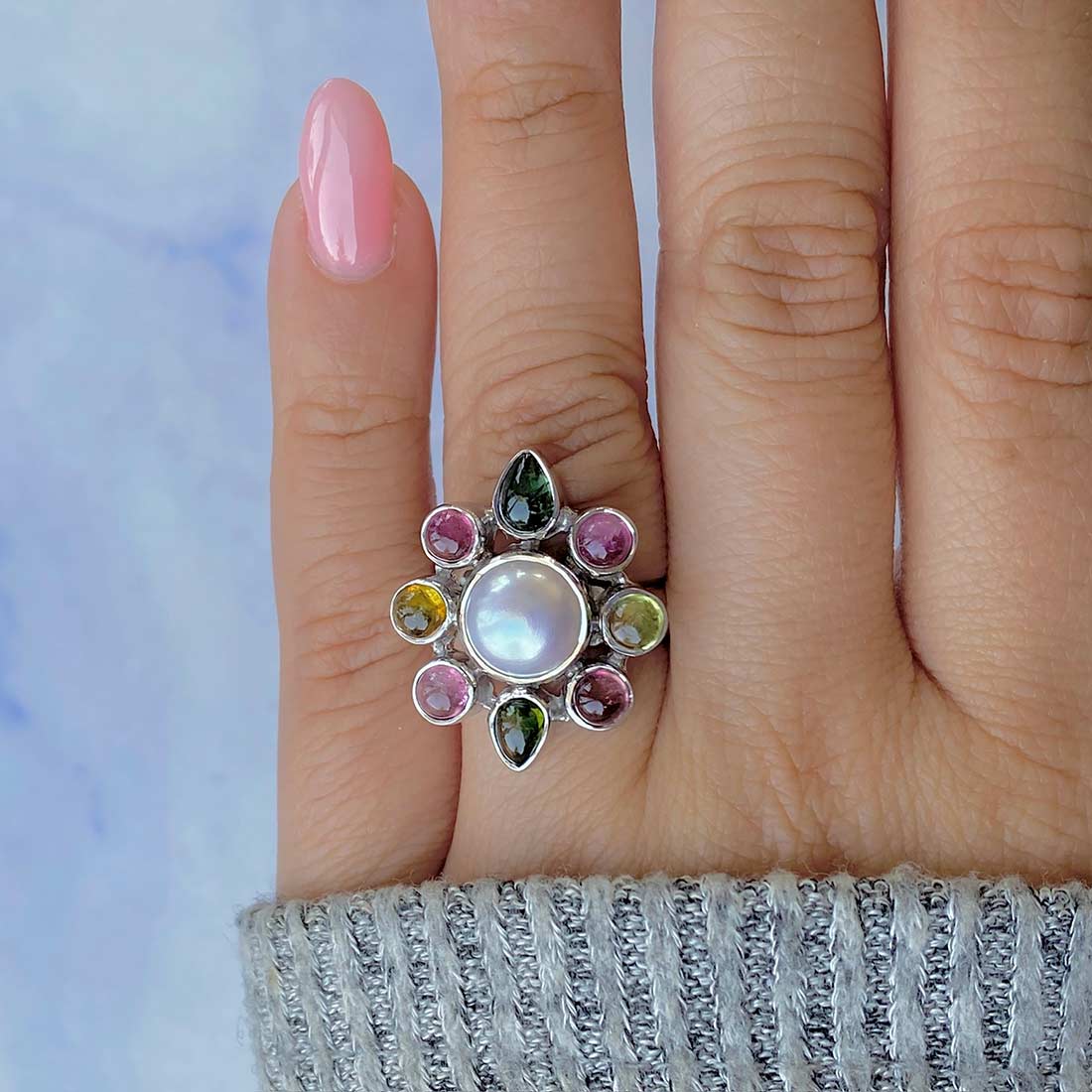 Pearl Adjustable Ring-(PAL-CCR-51.)