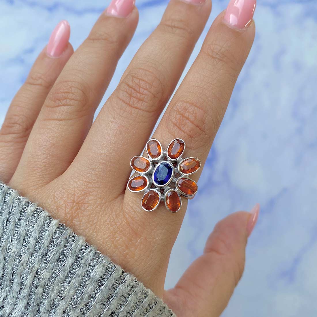 Kyanite Adjustable Ring-(KYN-CCR-54.)