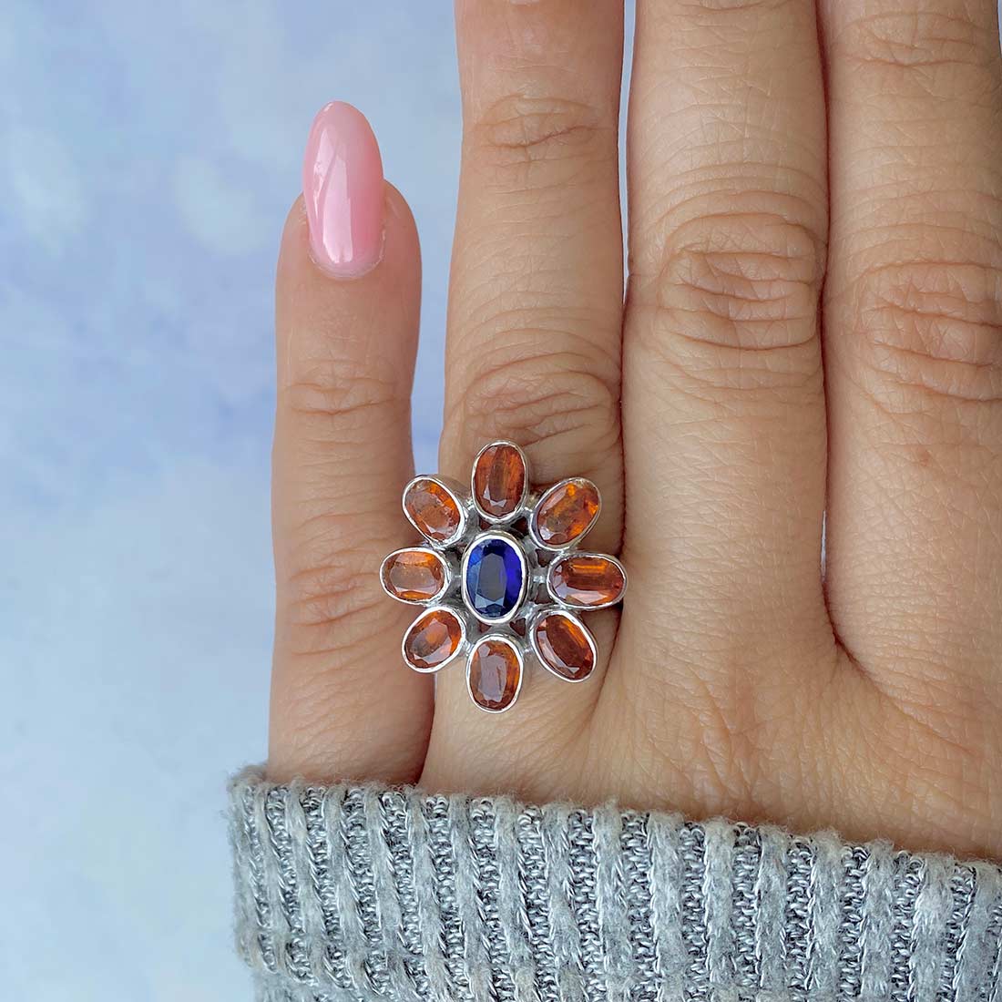 Kyanite Adjustable Ring-(KYN-CCR-54.)