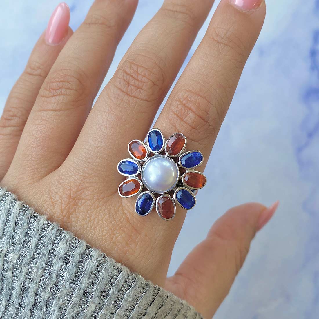 Pearl Adjustable Ring-(PAL-CCR-56.)