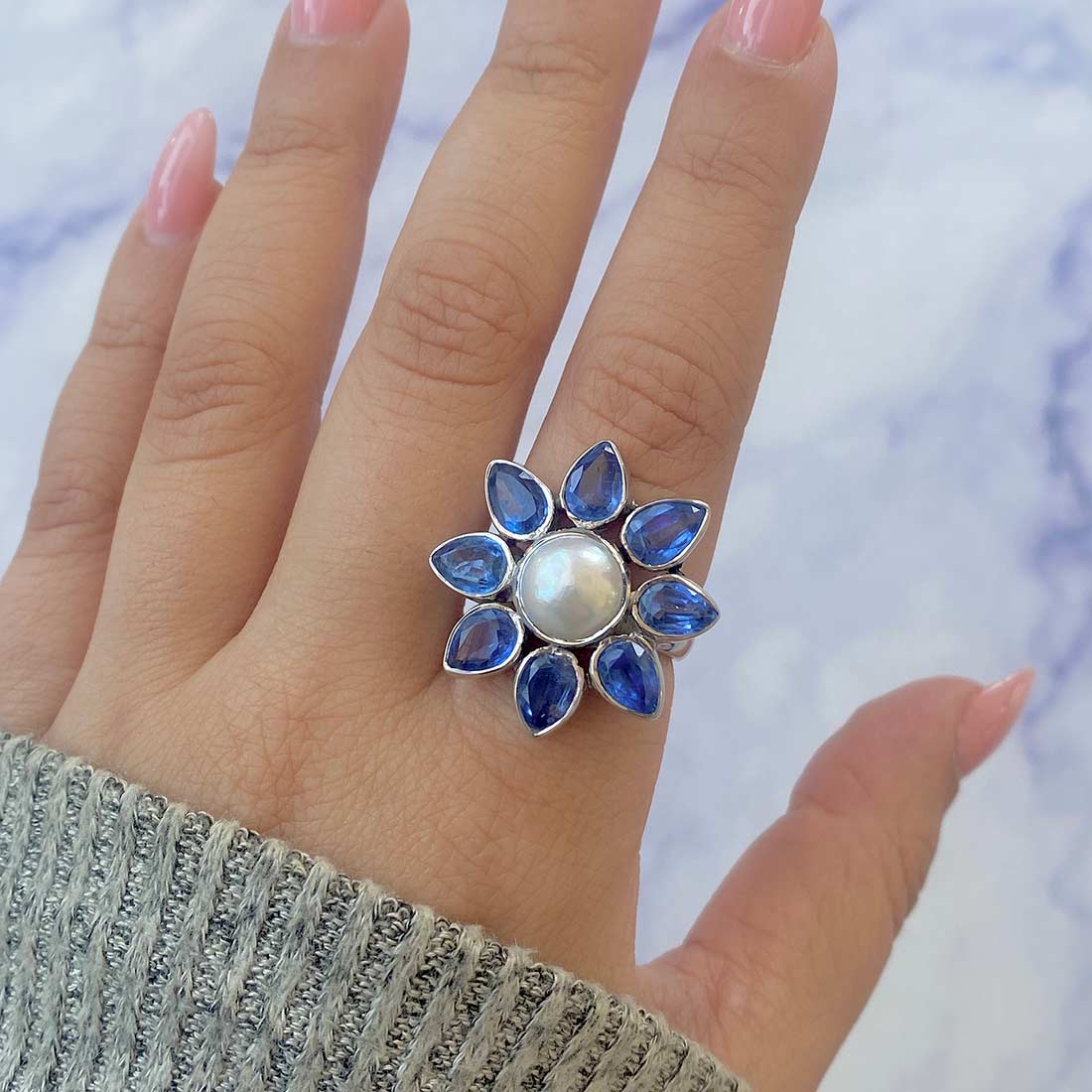 Pearl Adjustable Ring-(PAL-CCR-8.)