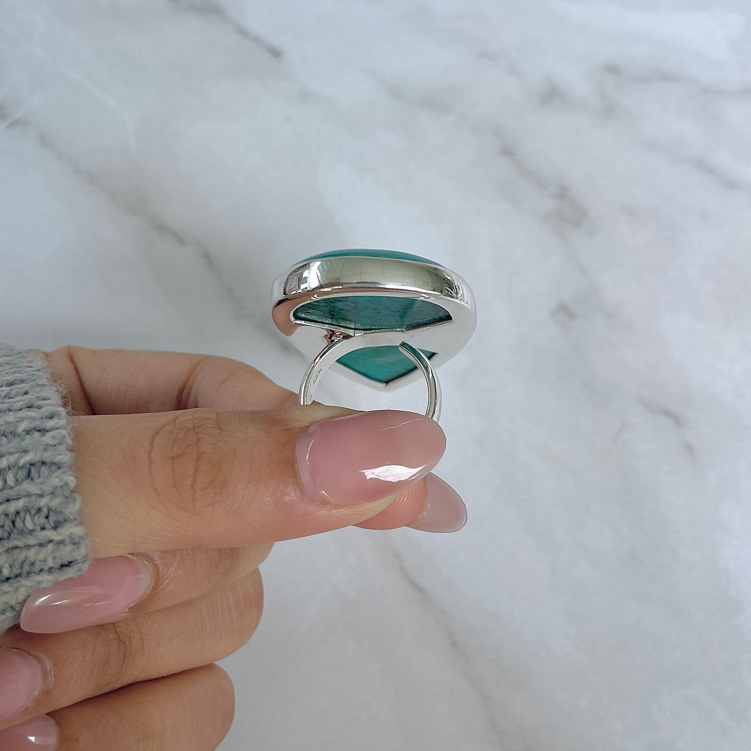 Chrysocolla Adjustable Ring-(CHC-R-10.)