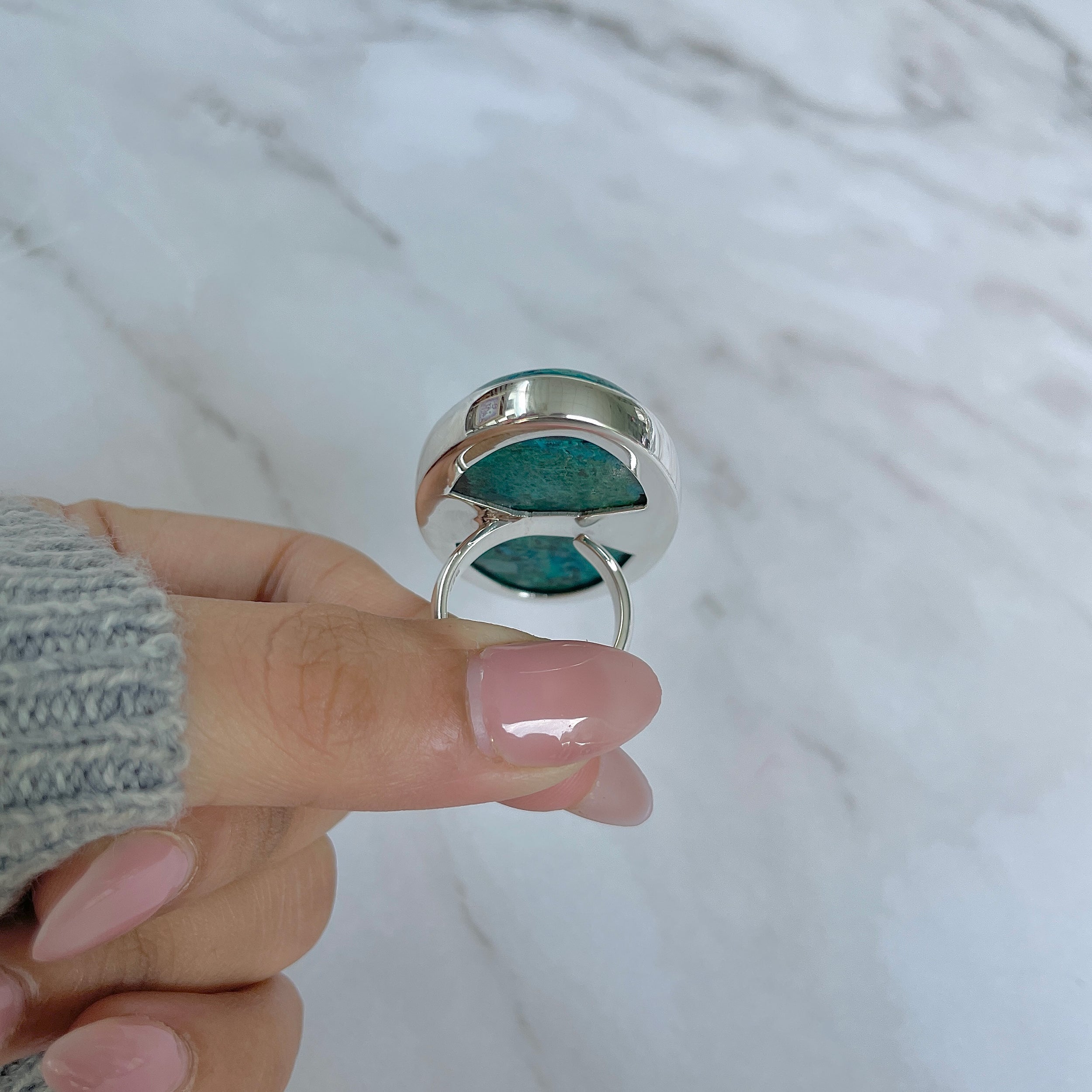 Chrysocolla Adjustable Ring-(CHC-R-11.)
