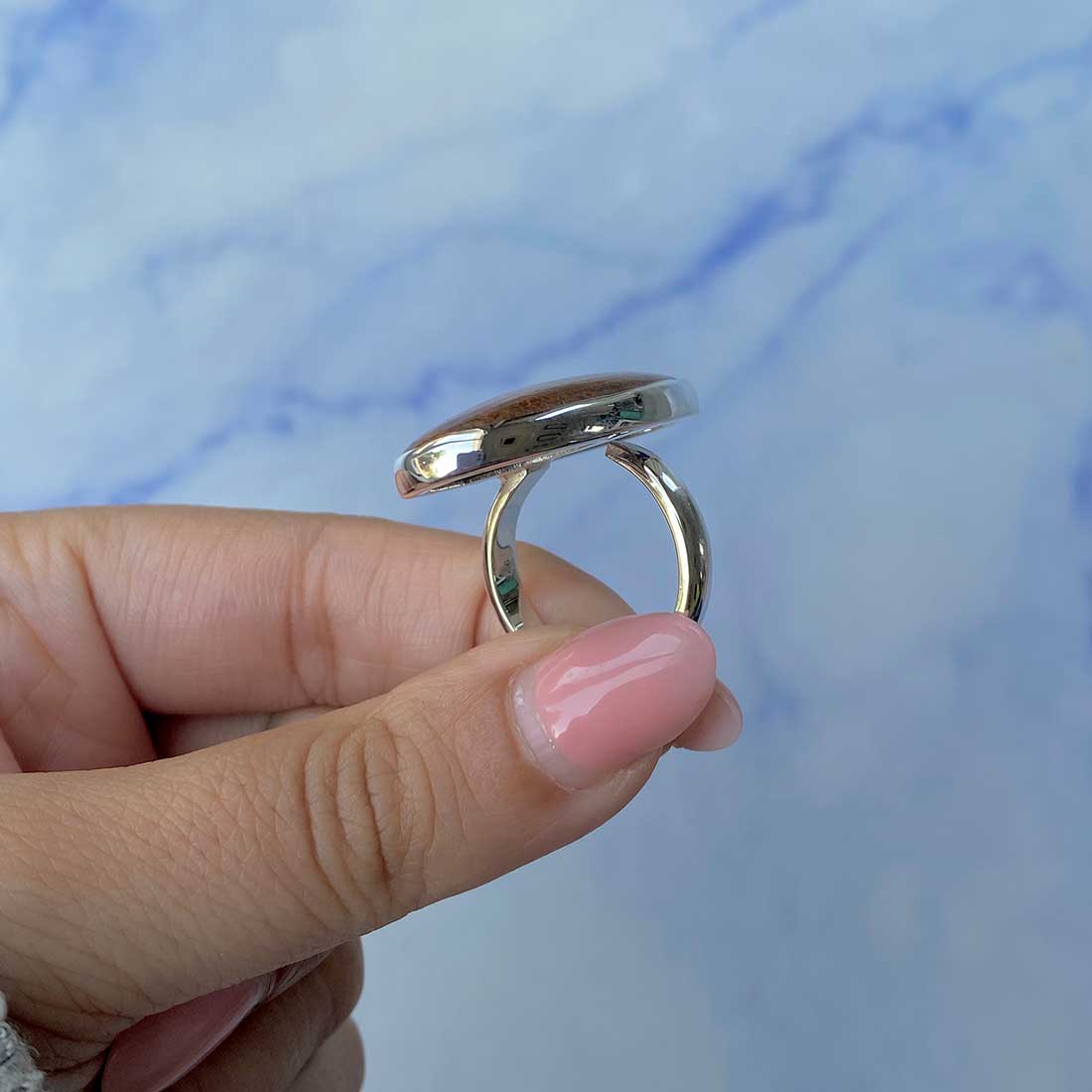 Chrysoprase Adjustable Ring-(CHP-R-10.)