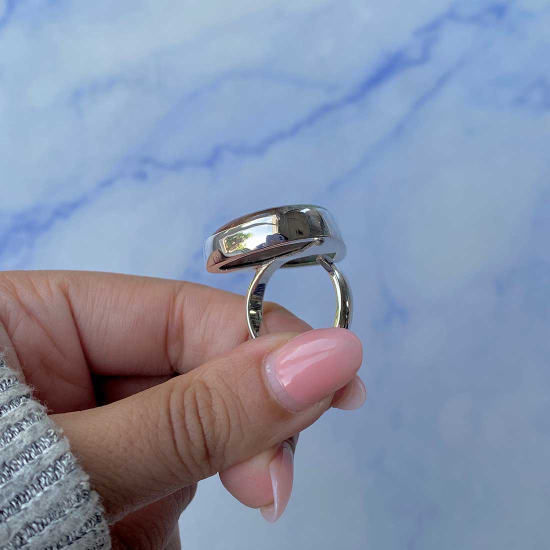 Chrysoprase Adjustable Ring-(CHP-R-5.)