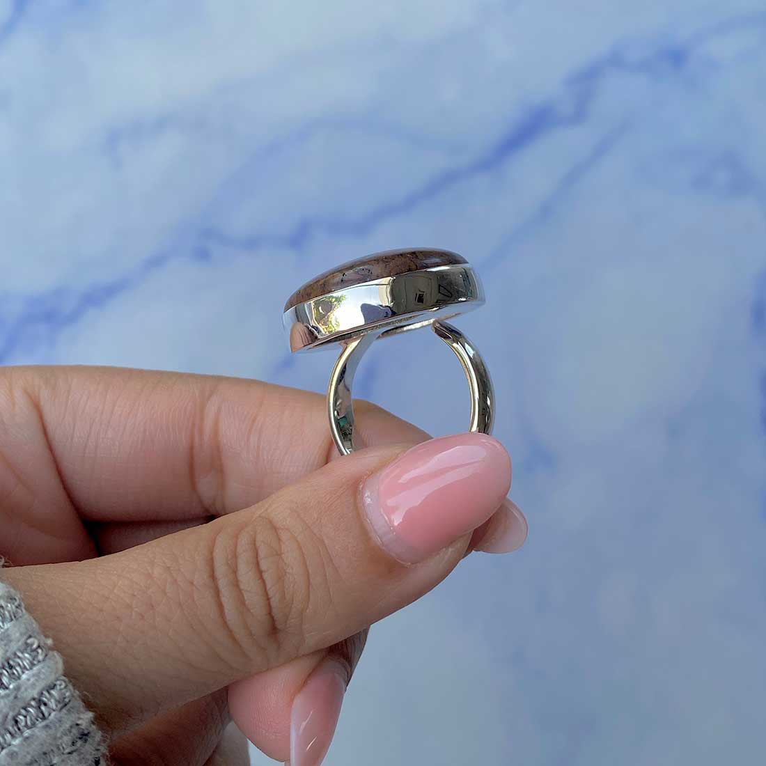 Chrysoprase Adjustable Ring-(CHP-R-6.)