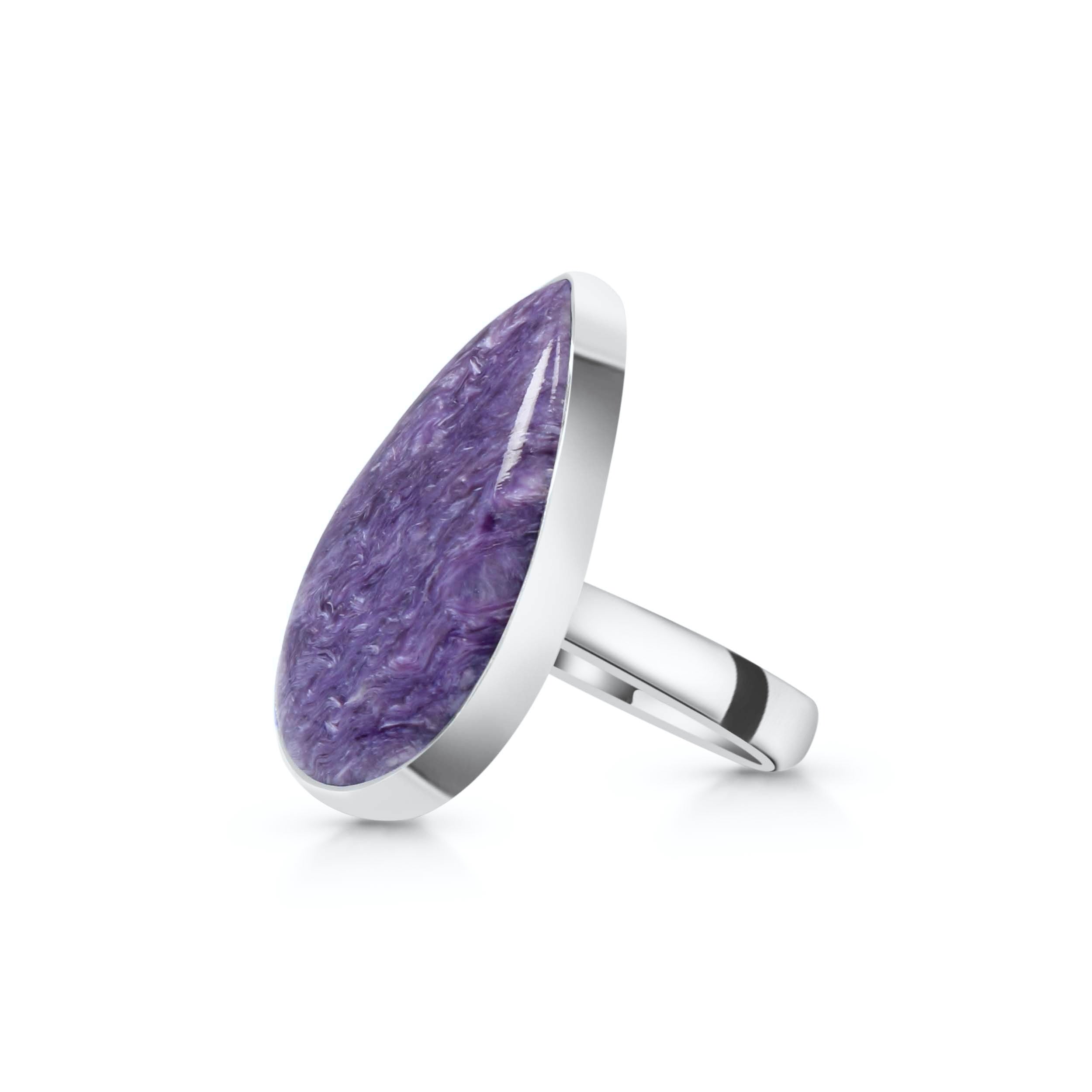 Charoite Adjustable Ring-(CHR-R-10.)