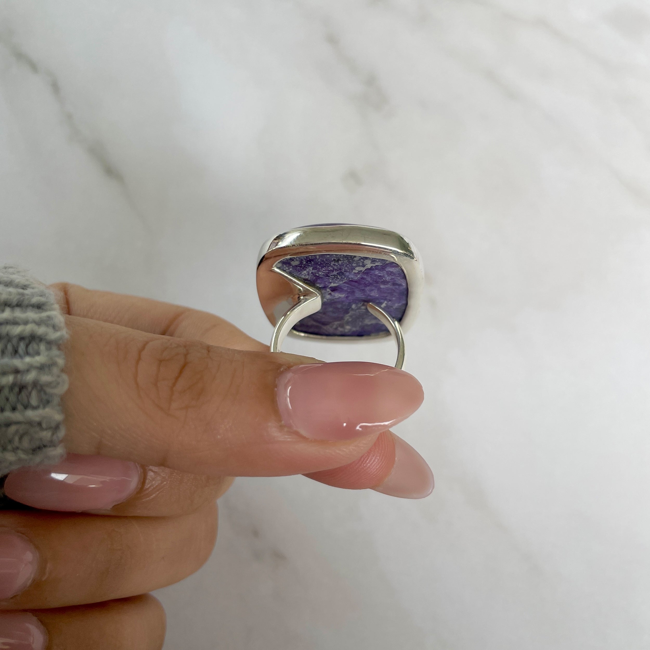 Charoite Adjustable Ring-(CHR-R-101.)