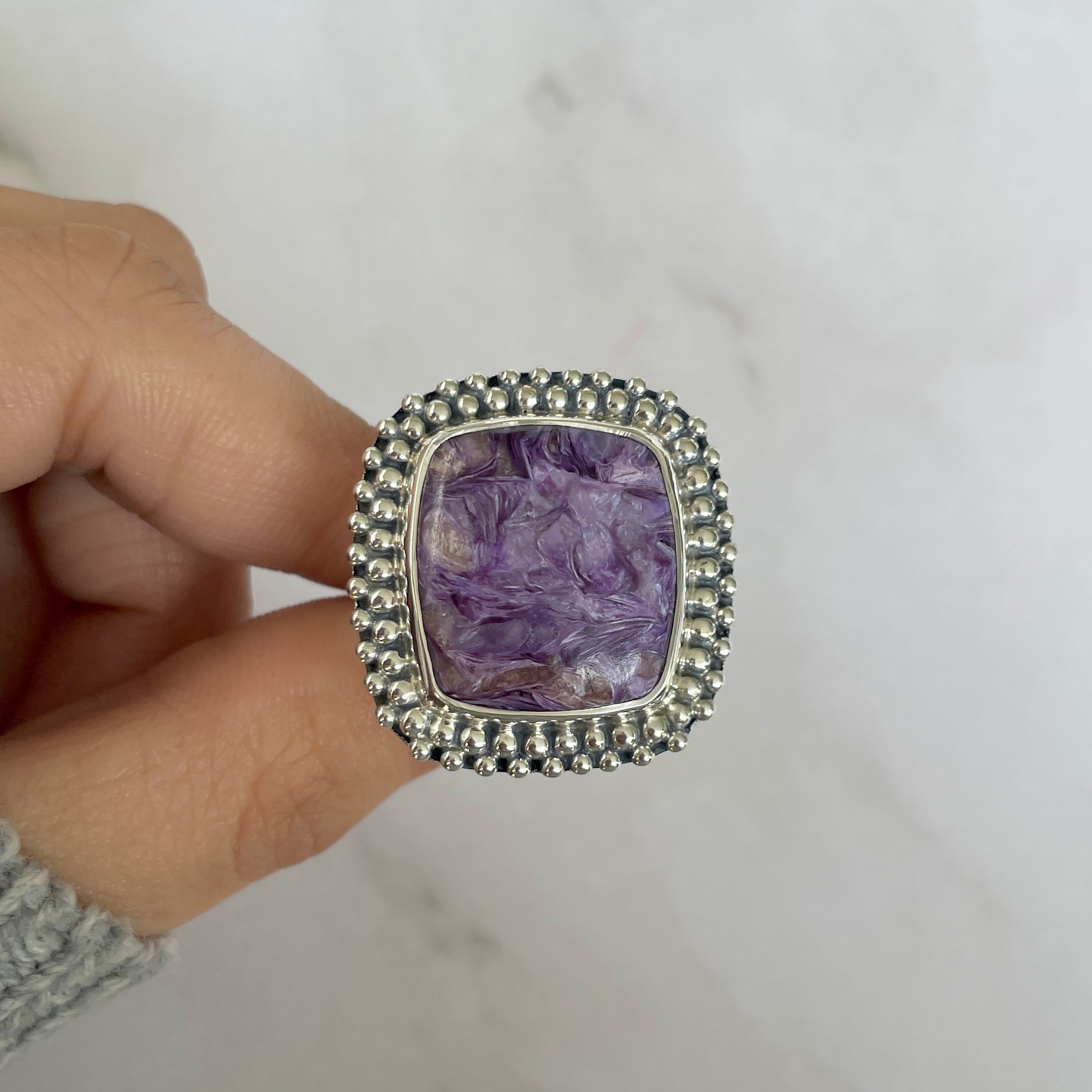 Charoite Ring Size 10-(CHR-R-108.)