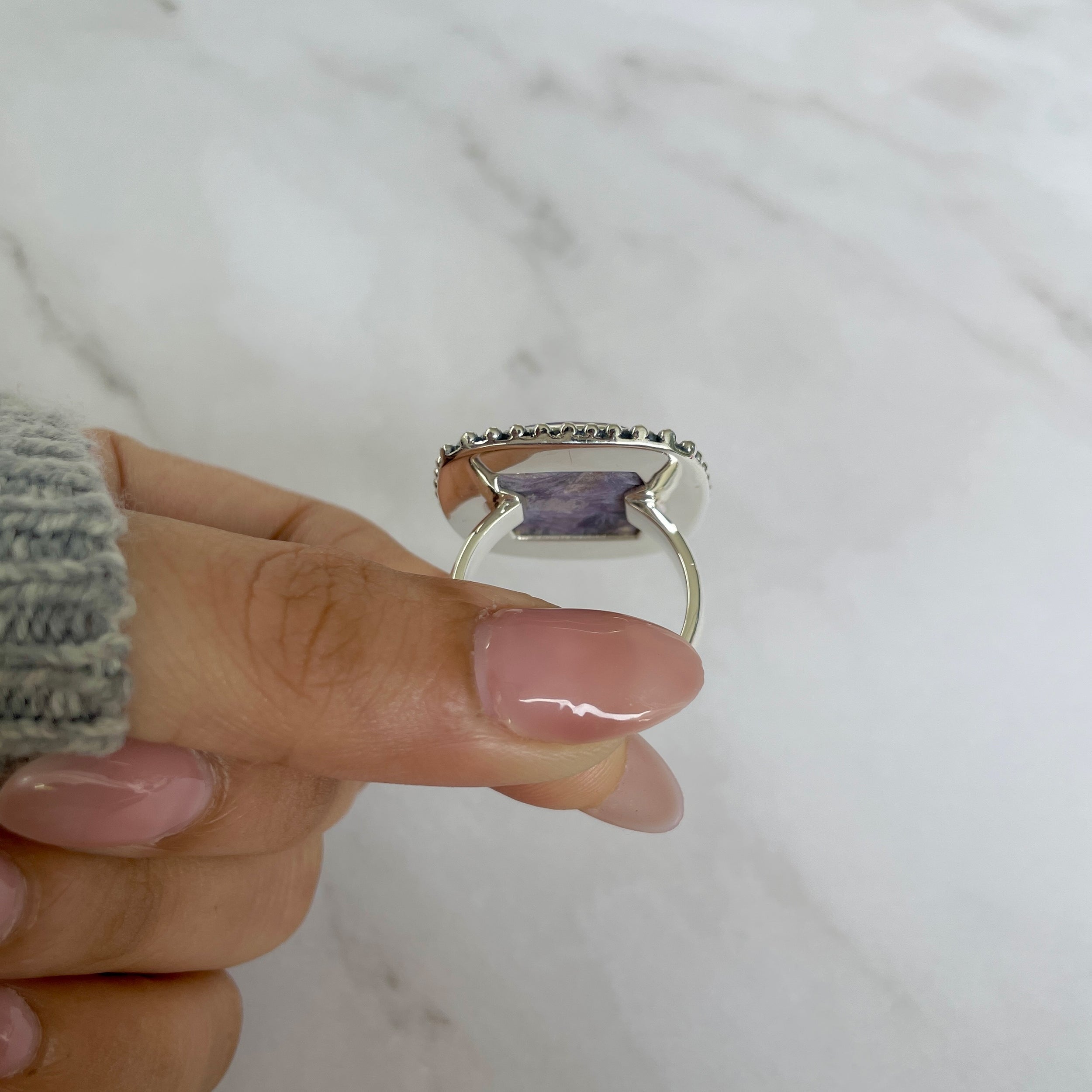 Charoite Ring Size 10-(CHR-R-108.)