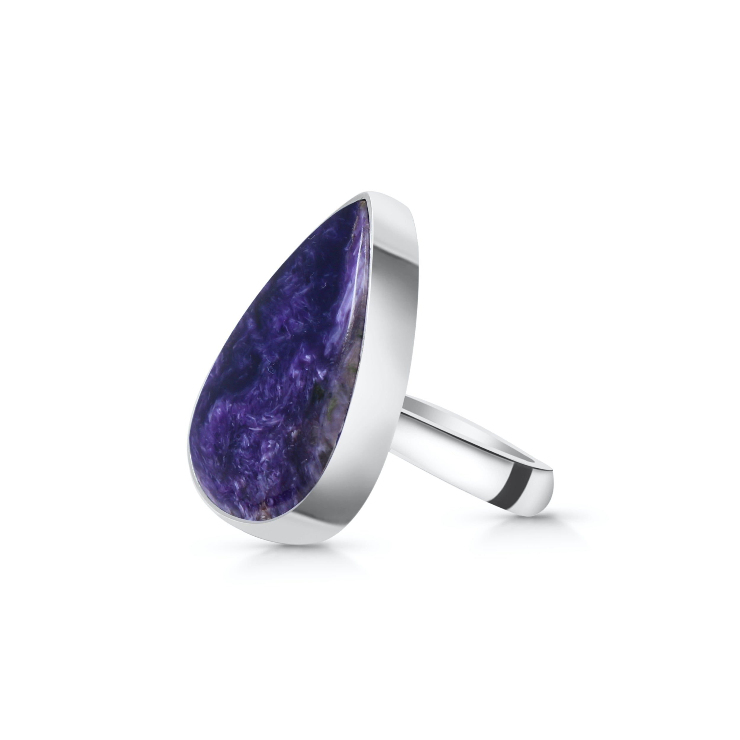 Charoite Adjustable Ring-(CHR-R-15)