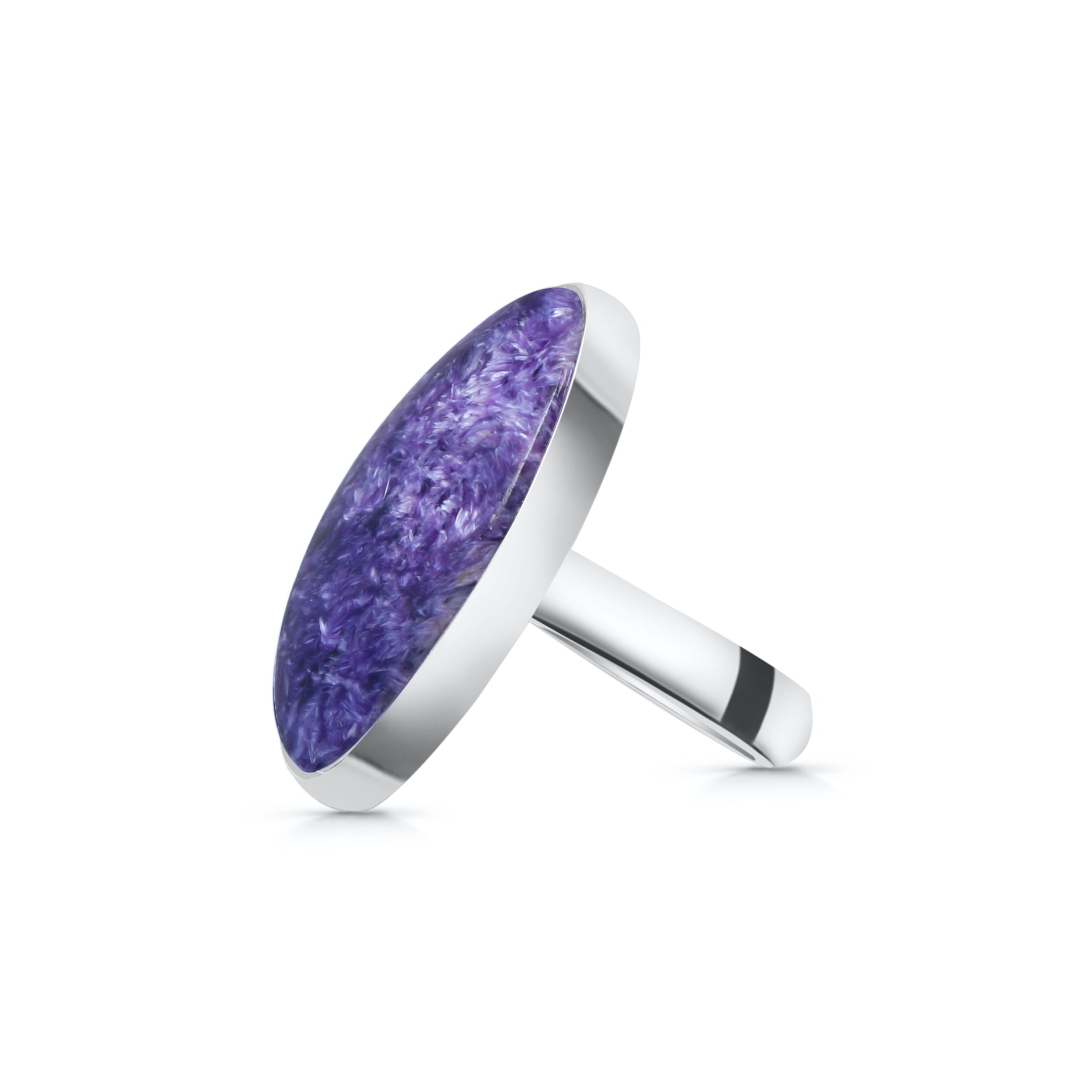 Charoite Adjustable Ring-(CHR-R-18.)