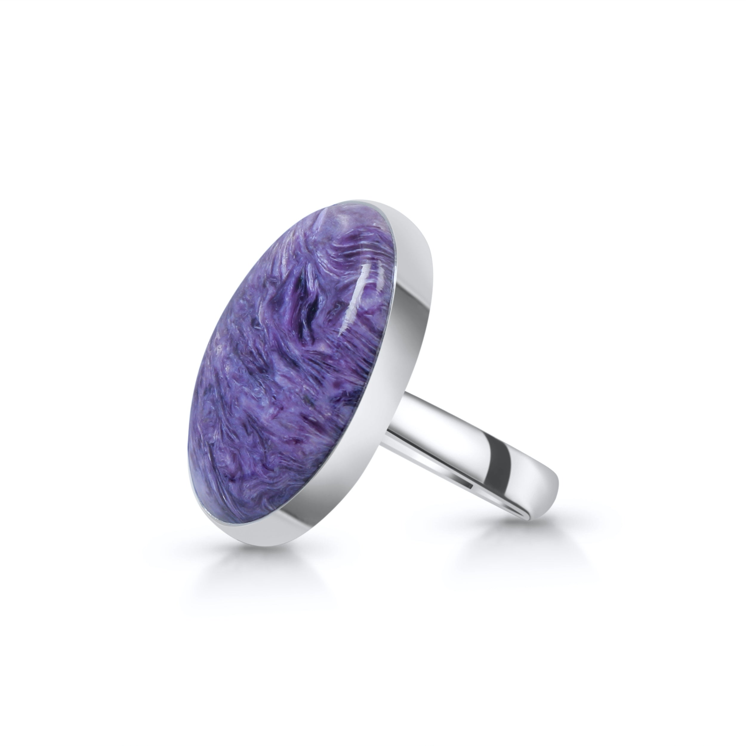 Charoite Adjustable Ring-(CHR-R-26.)