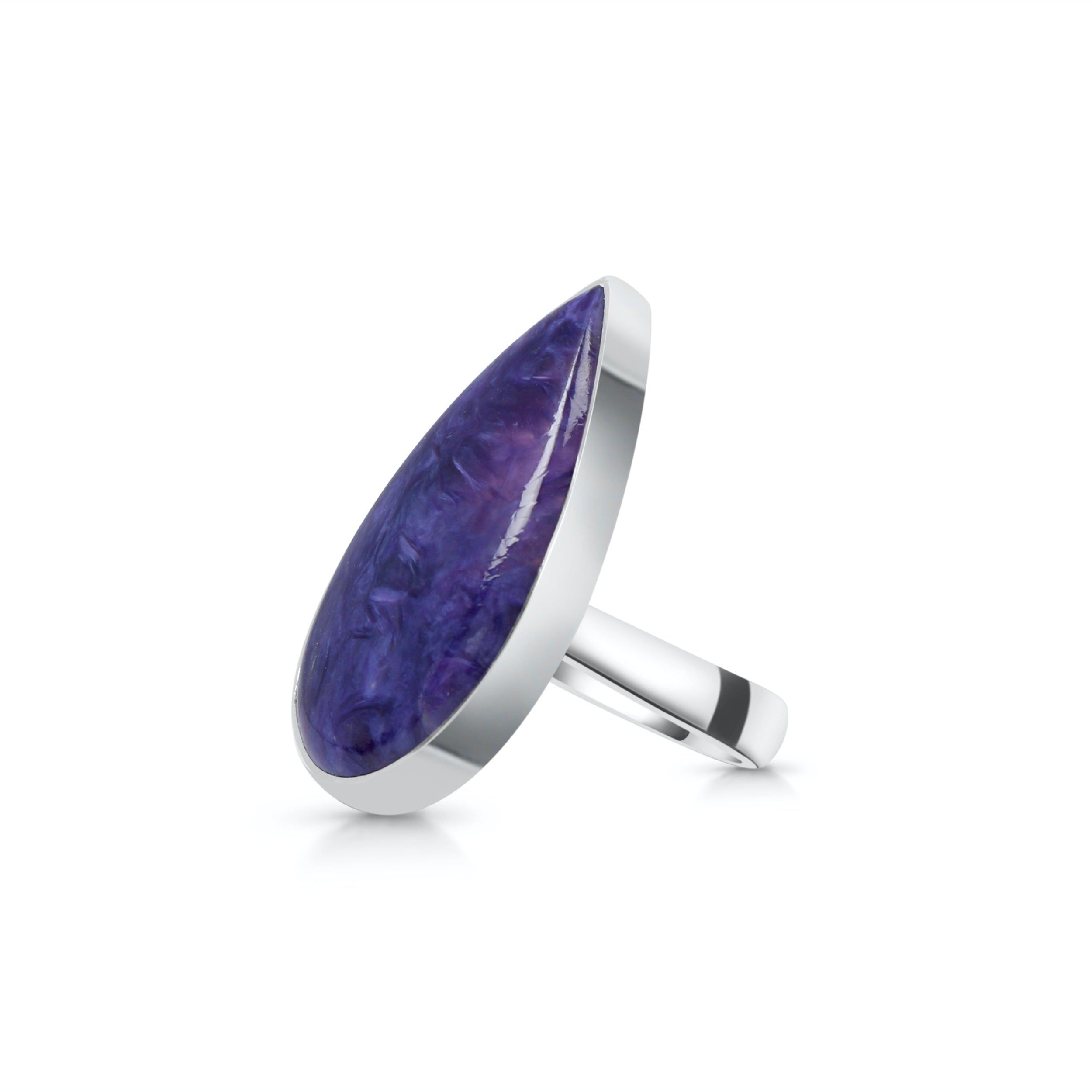 Charoite Adjustable Ring-(CHR-R-34.)