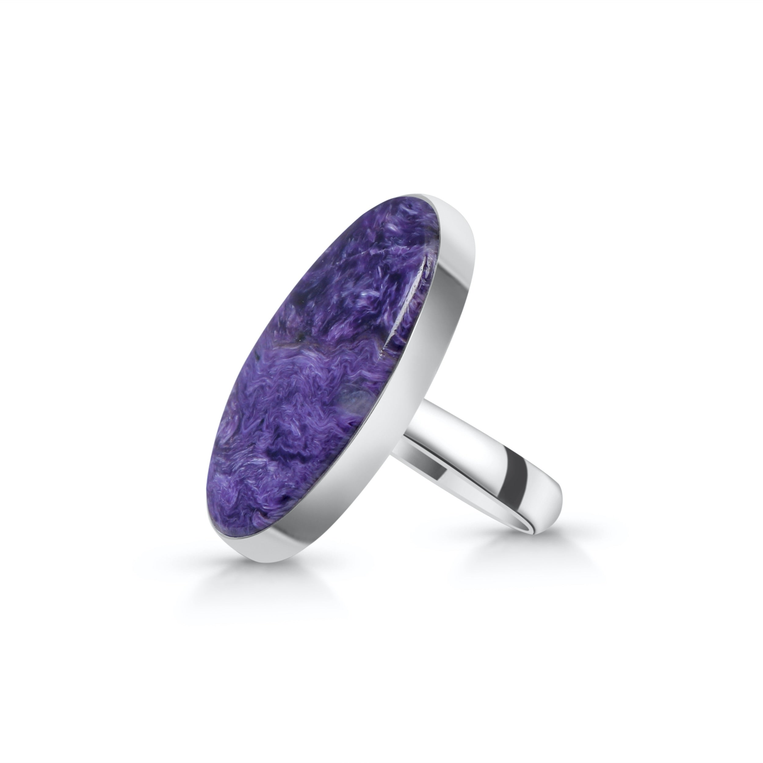 Charoite Adjustable Ring-(CHR-R-39.)