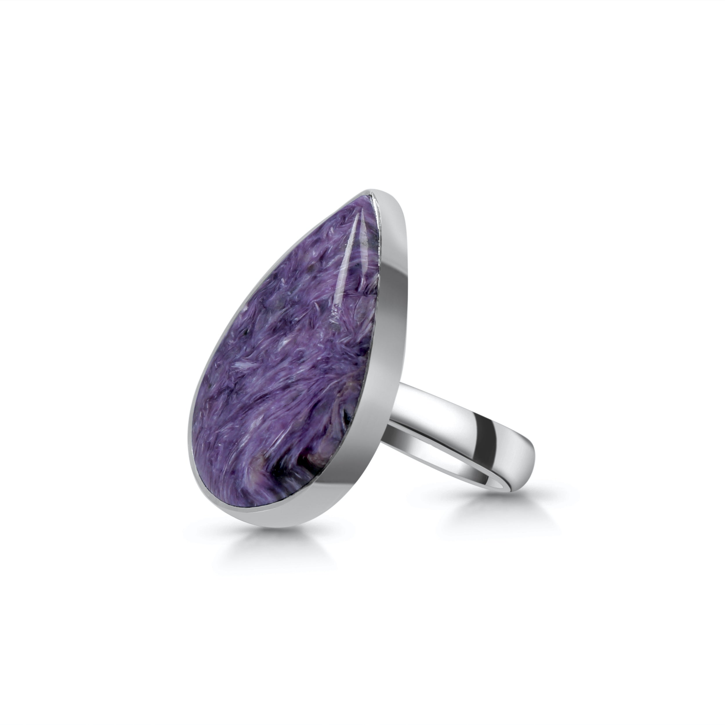 Charoite Adjustable Ring-(CHR-R-4.)