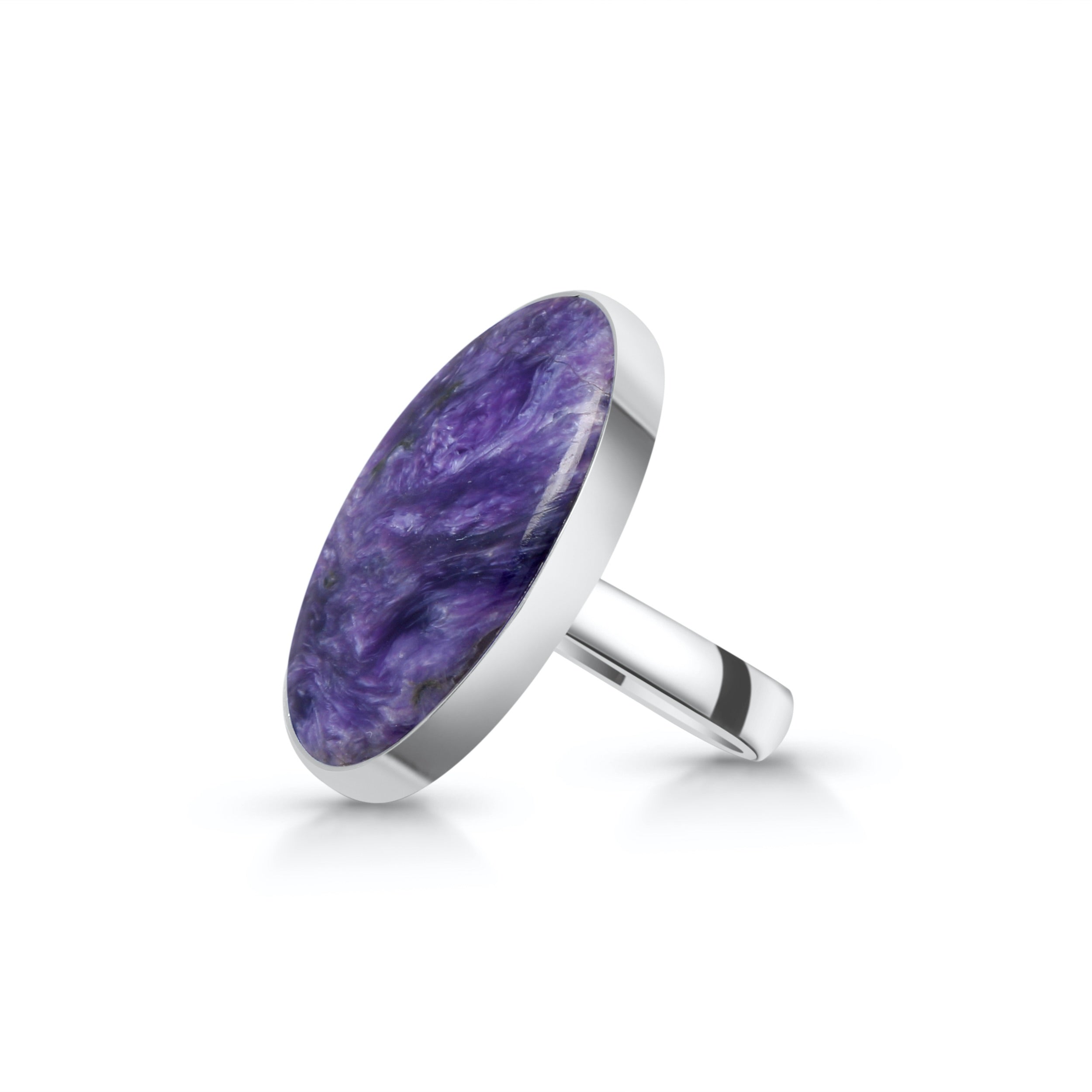 Charoite Adjustable Ring-(CHR-R-40.)