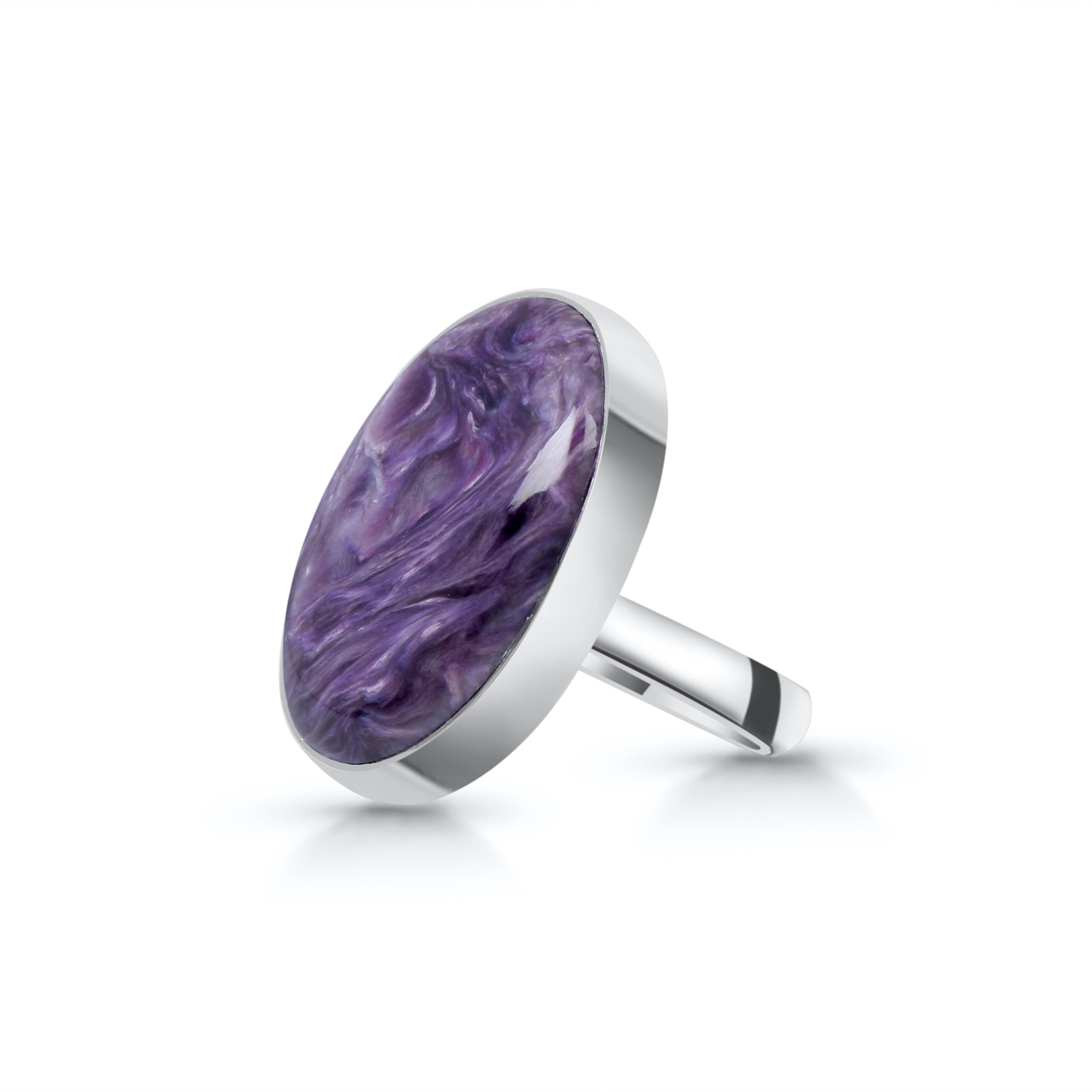 Charoite Adjustable Ring-(CHR-R-43.)