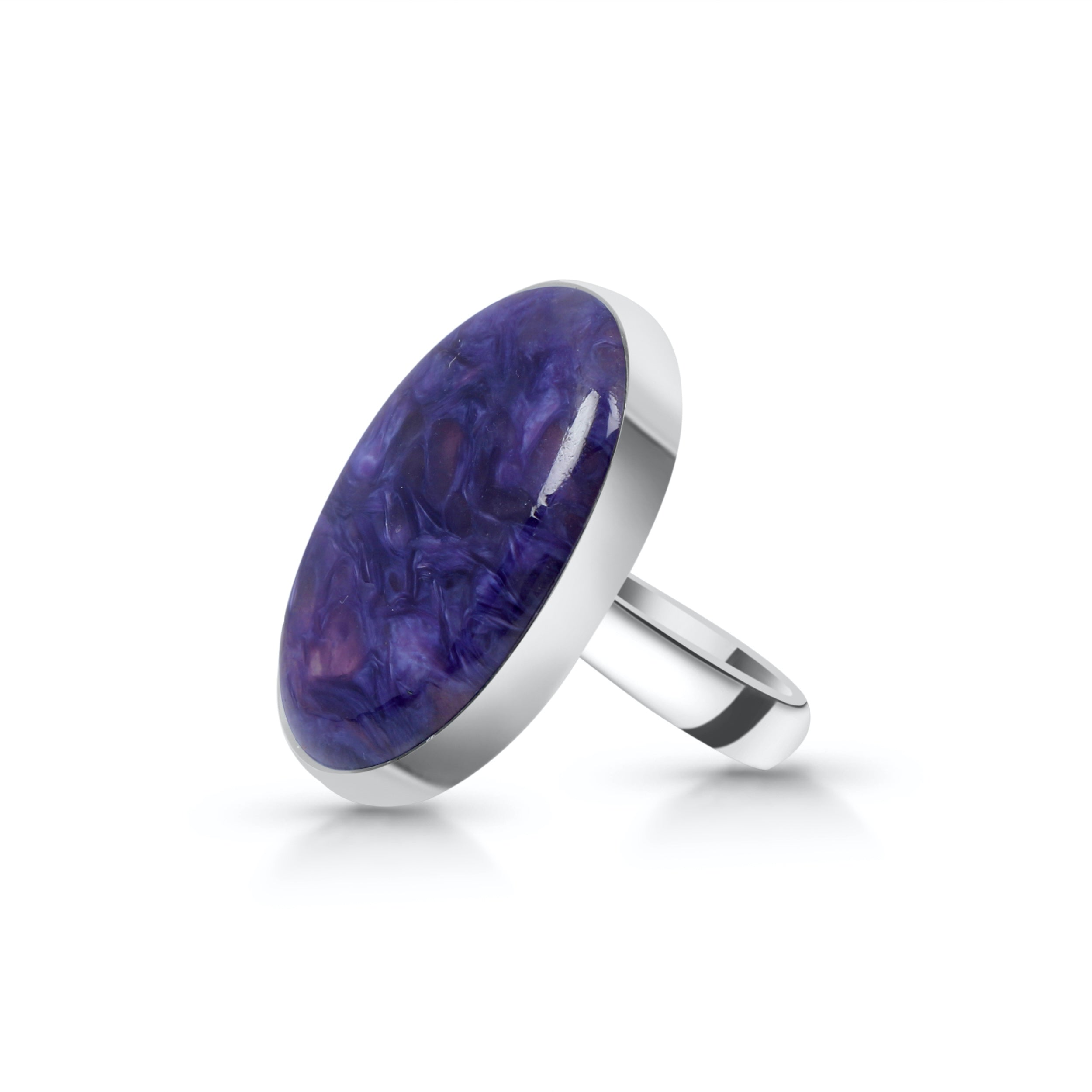 Charoite Adjustable Ring-(CHR-R-46.)