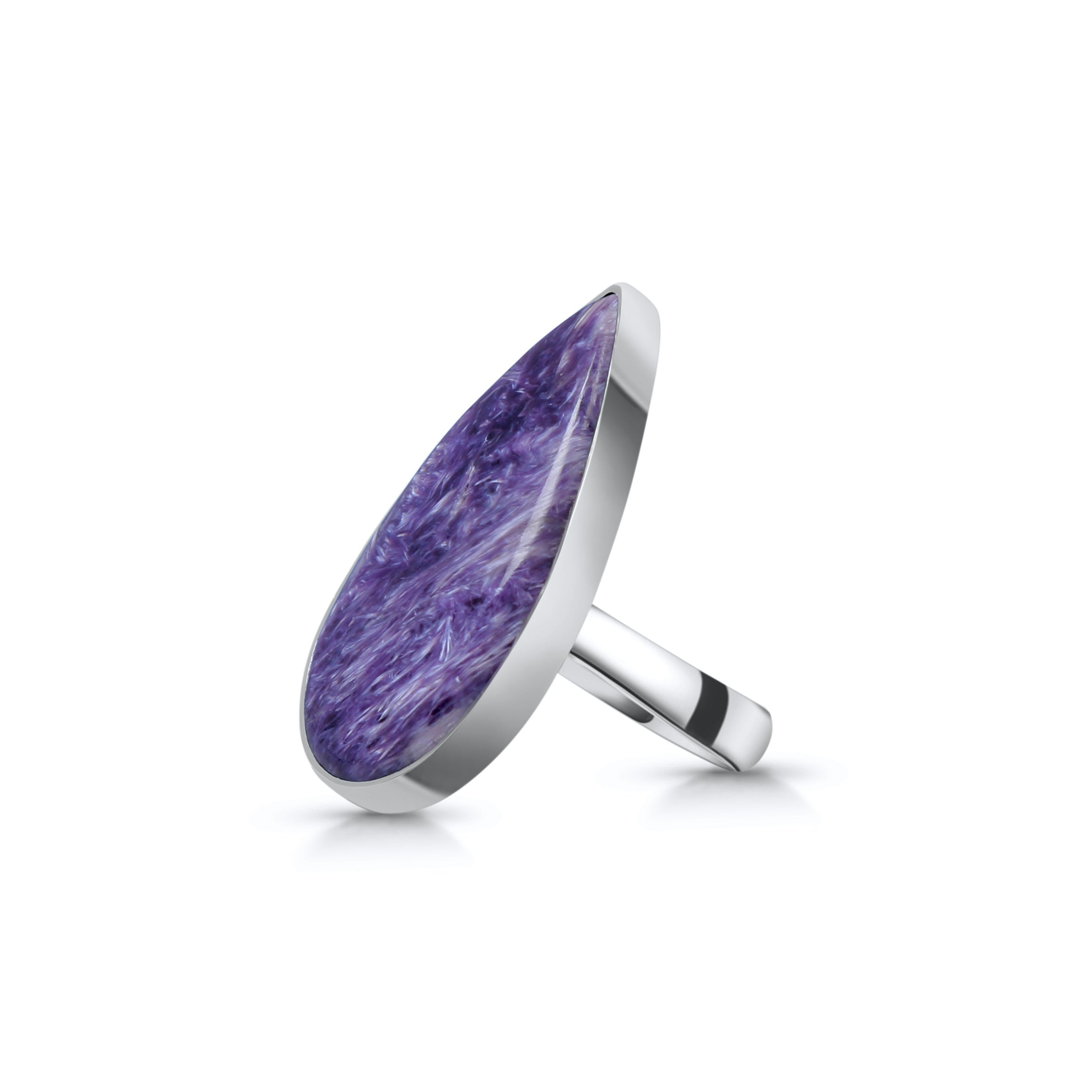Charoite Adjustable Ring-(CHR-R-47.)
