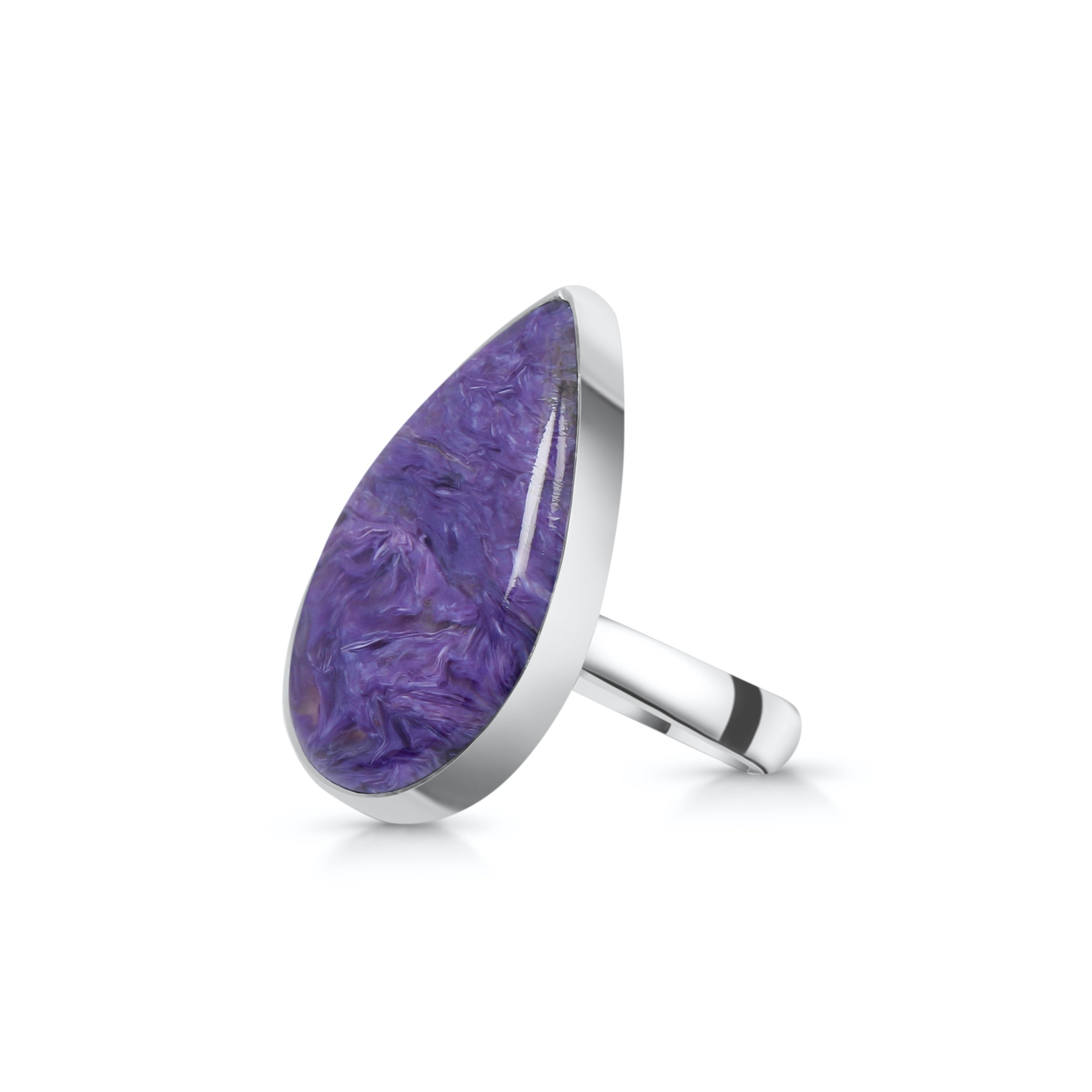 Charoite Adjustable Ring-(CHR-R-48.)
