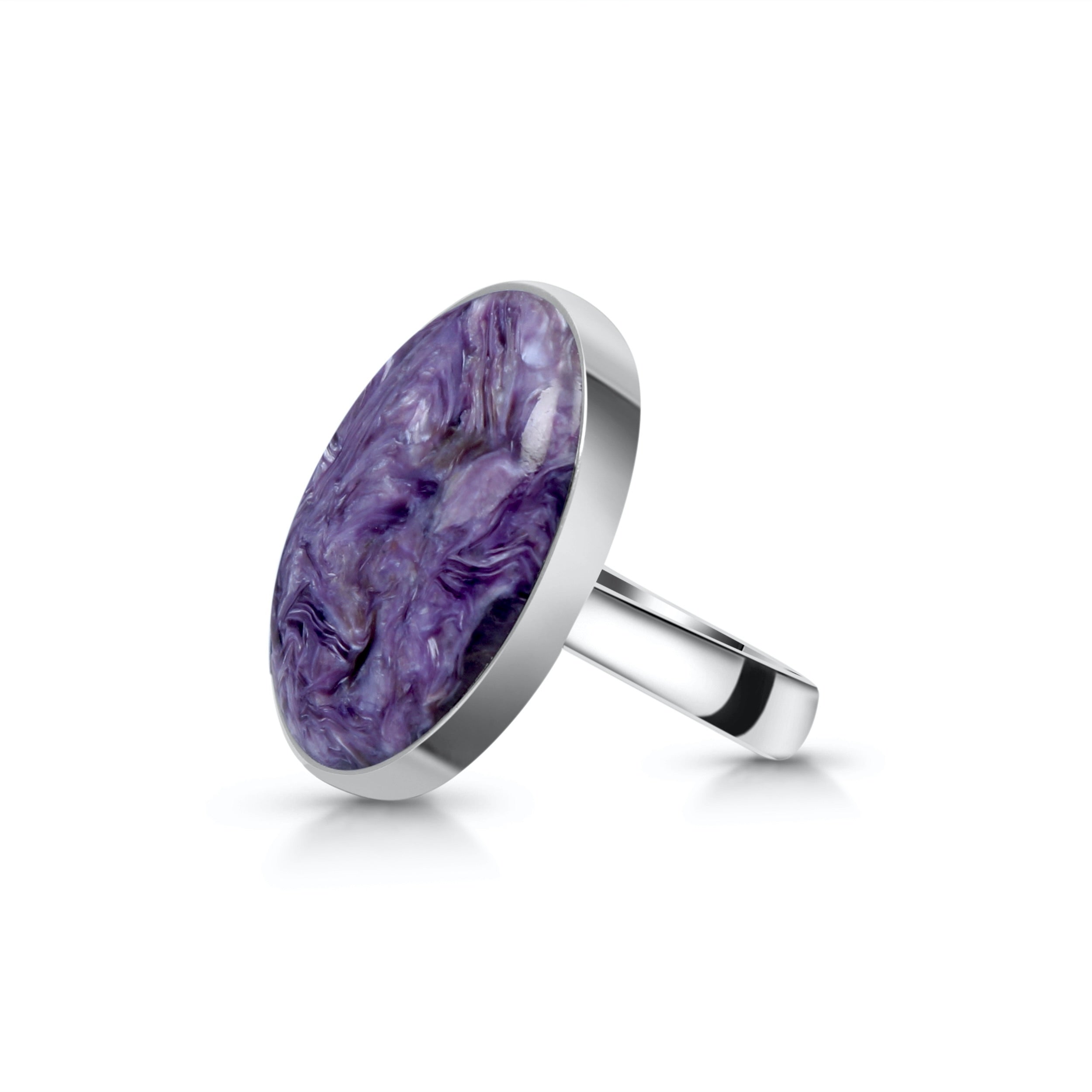 Charoite Adjustable Ring-(CHR-R-5.)
