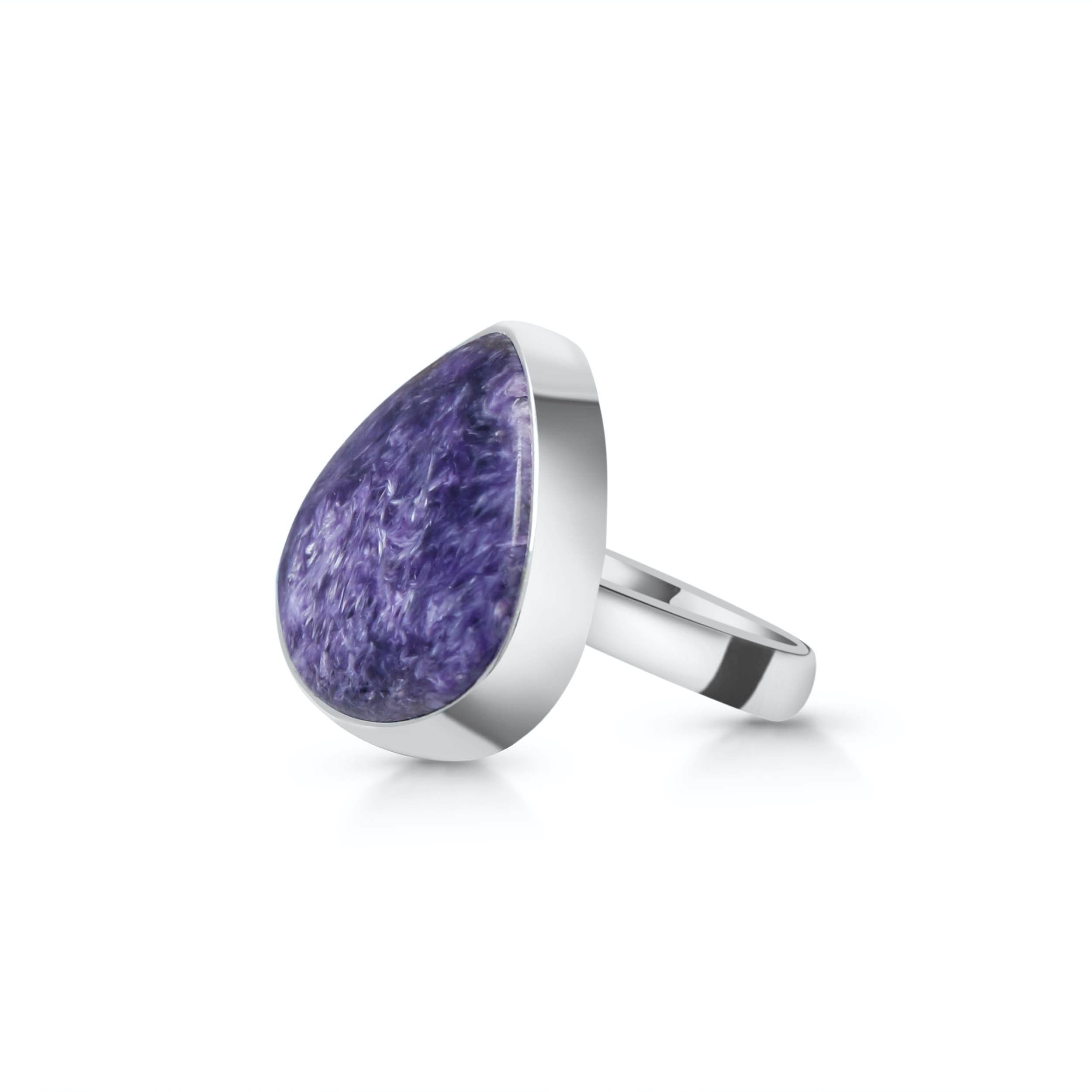 Charoite Adjustable Ring-(CHR-R-9.)