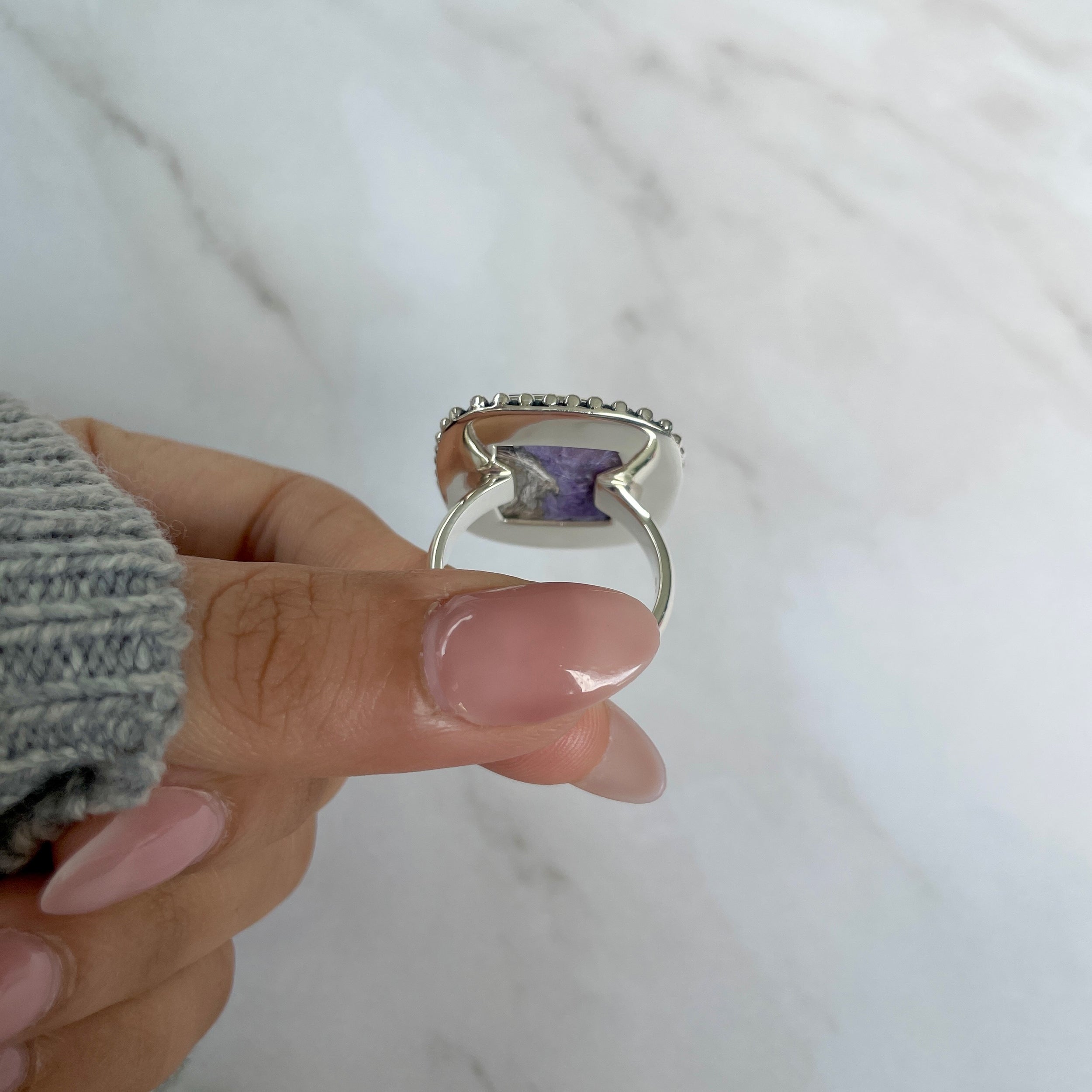 Charoite Ring Size 10-(CHR-R-97.)