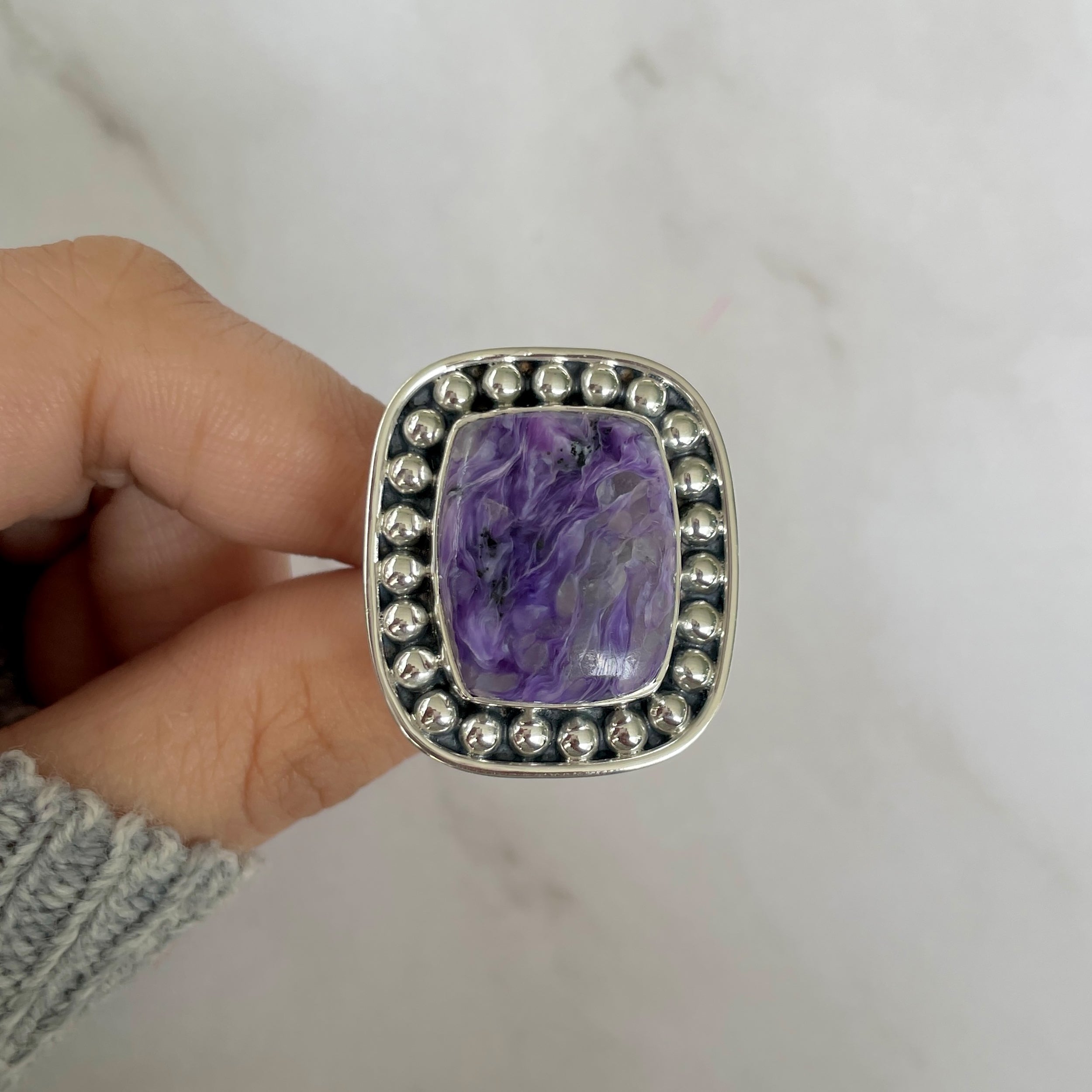 Charoite Ring Size 8-(CHR-R-99.)