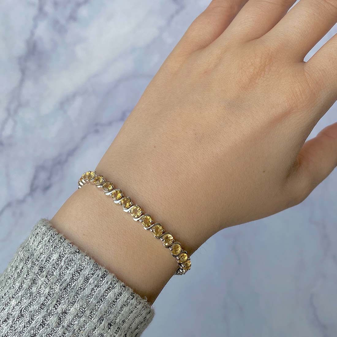 Citrine Bracelet-(CIT-SB-173.)