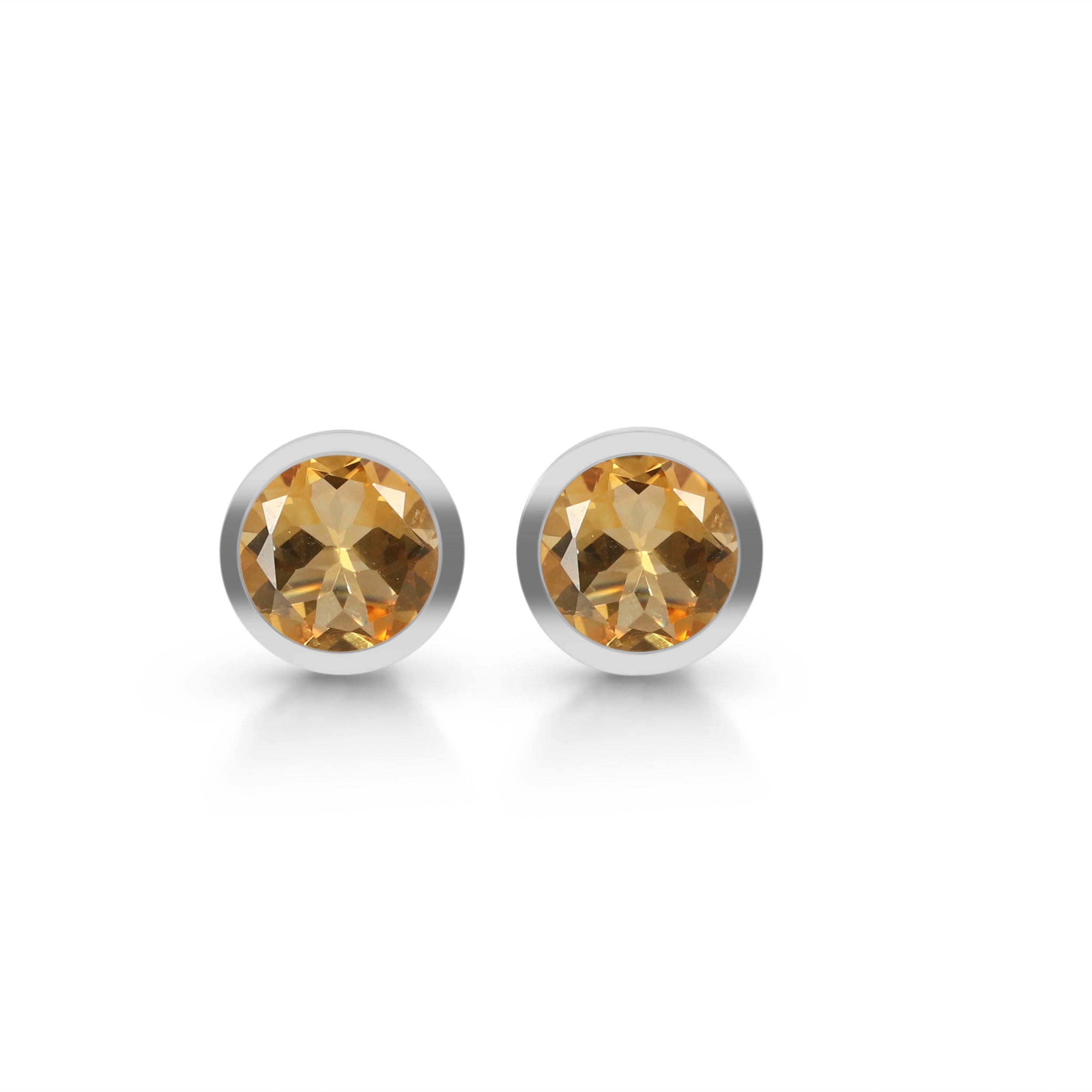 Citrine Stud Earring-(CIT-SE-1426.)