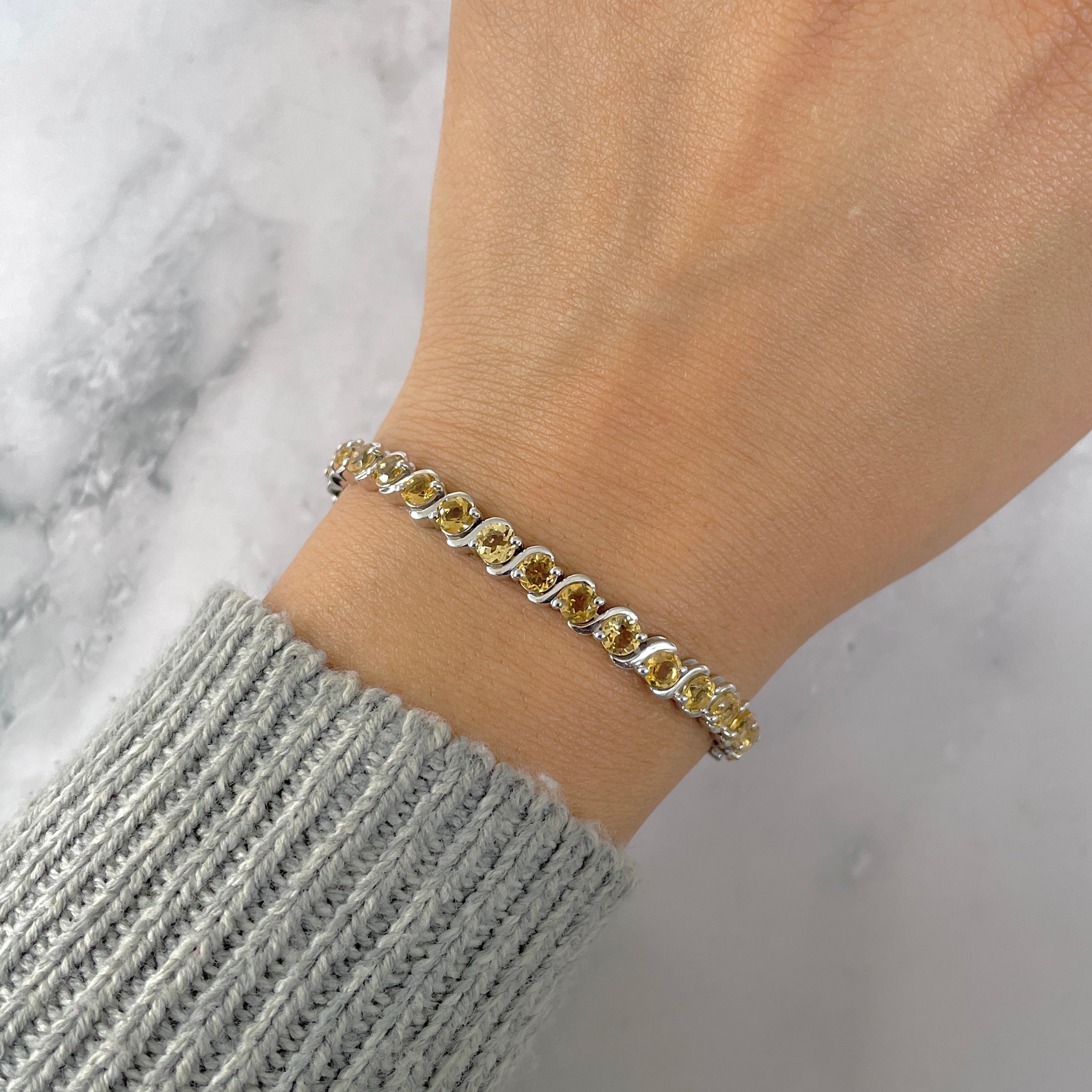 Citrine Bracelet-(CIT-SB-173.)
