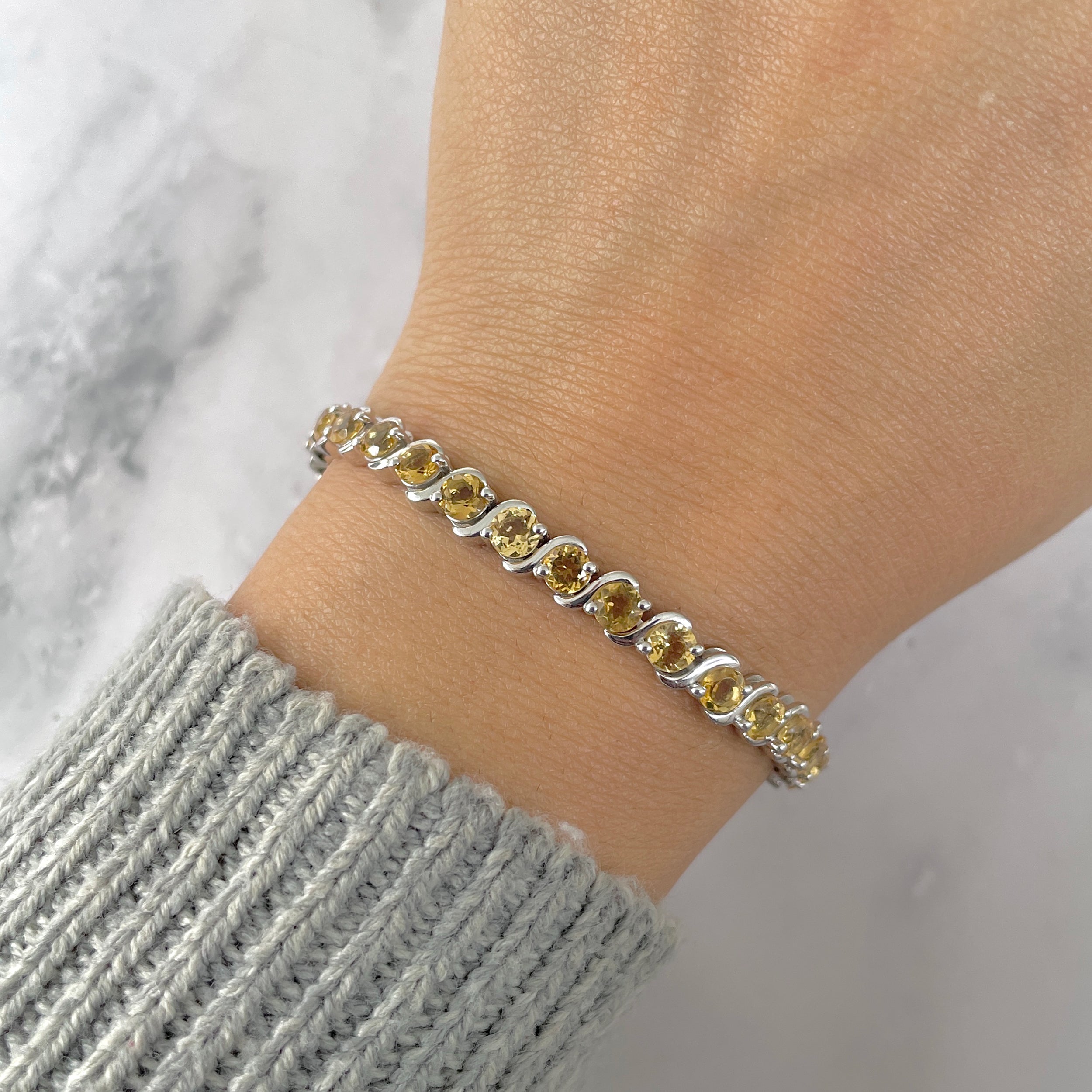 Citrine Bracelet-(CIT-SB-173.)