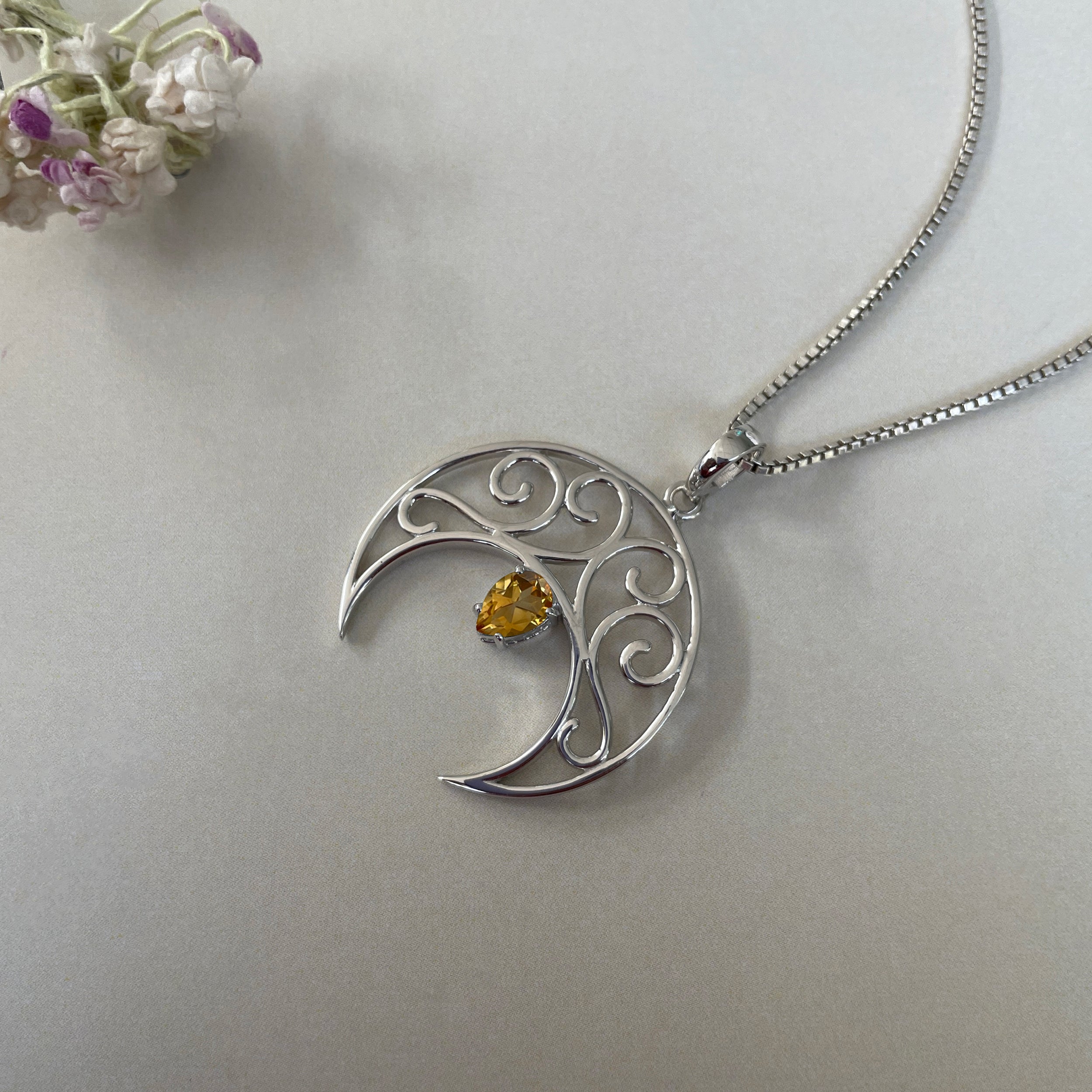 Citrine Pendant-(CIT-SN-181.)