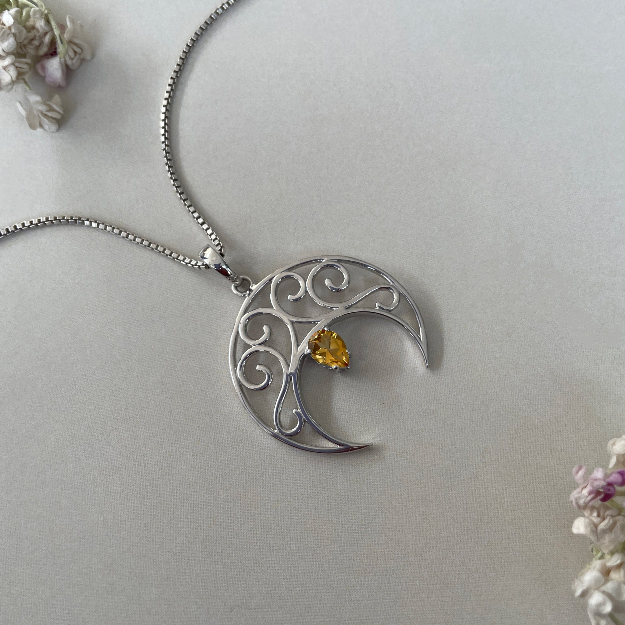 Citrine Pendant-(CIT-SN-181.)