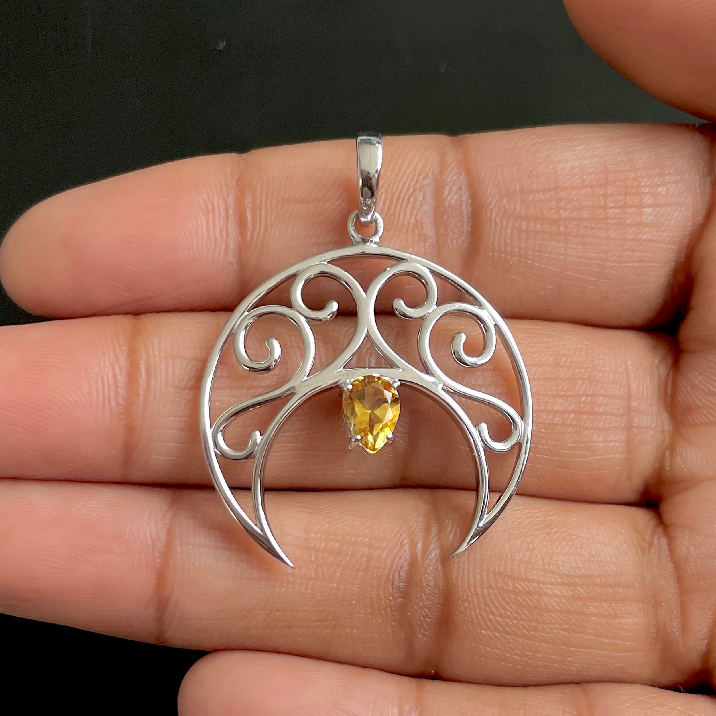 Citrine Pendant-(CIT-SN-181.)