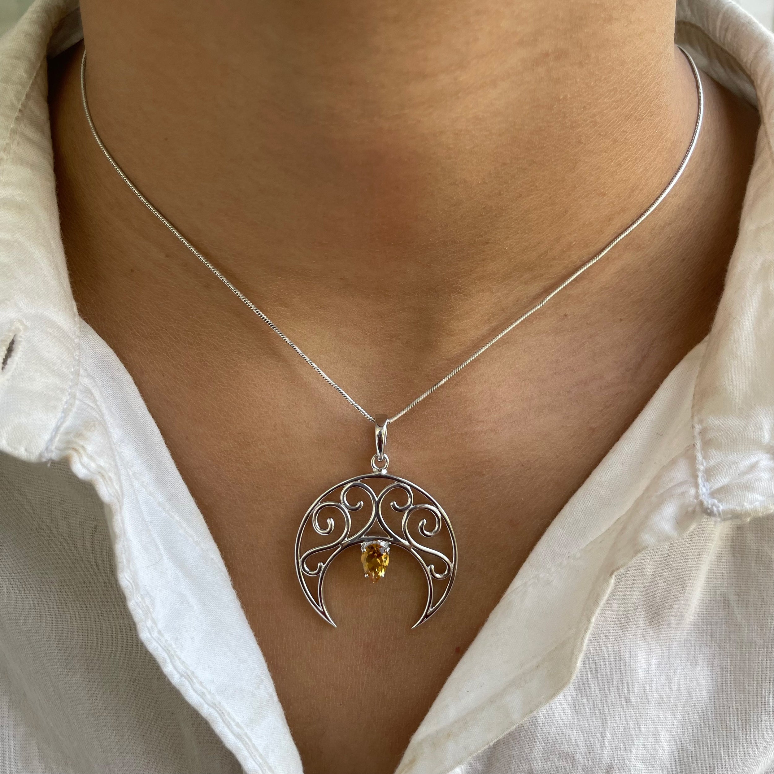 Citrine Pendant-(CIT-SN-181.)