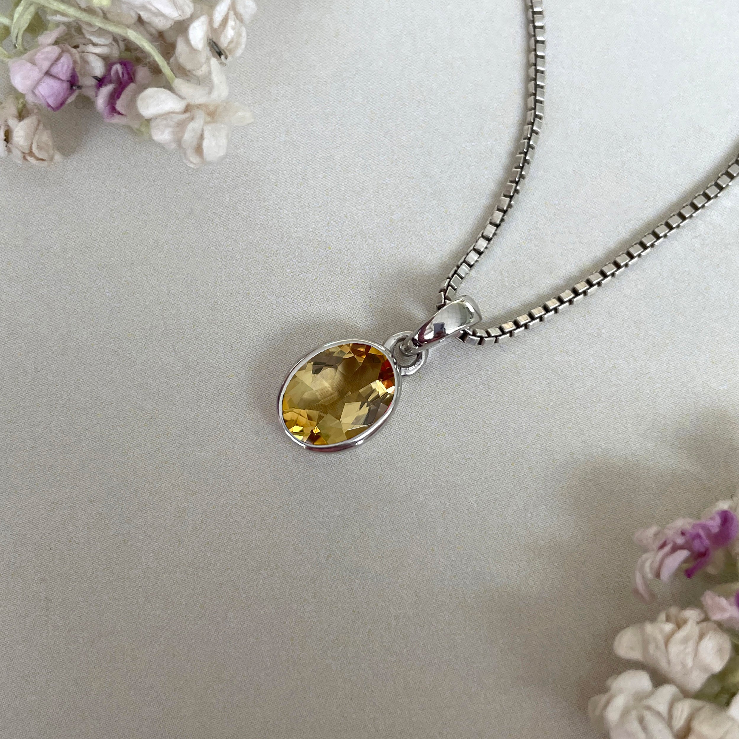 Citrine Pendant-(CIT-SP-380.)