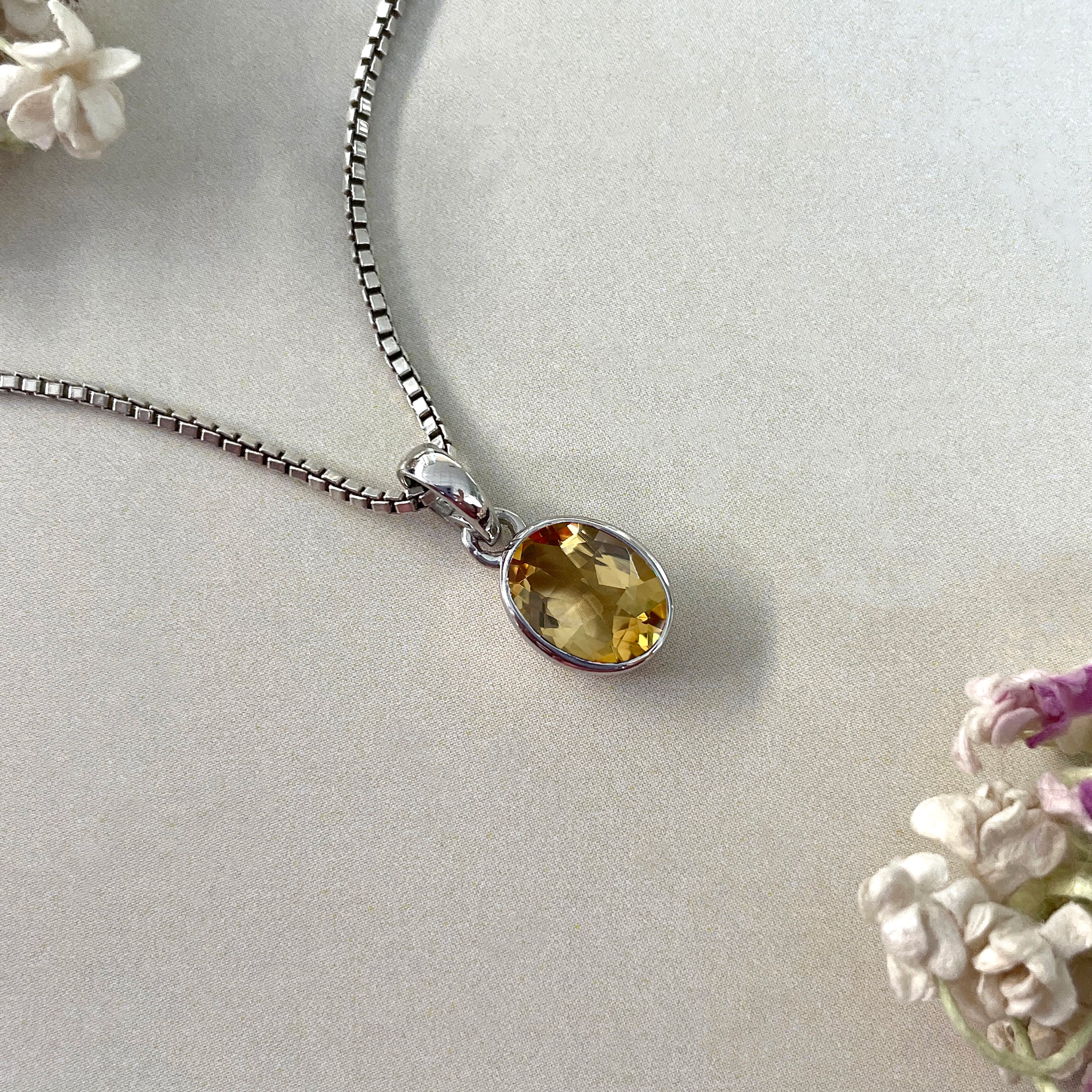 Citrine Pendant-(CIT-SP-380.)